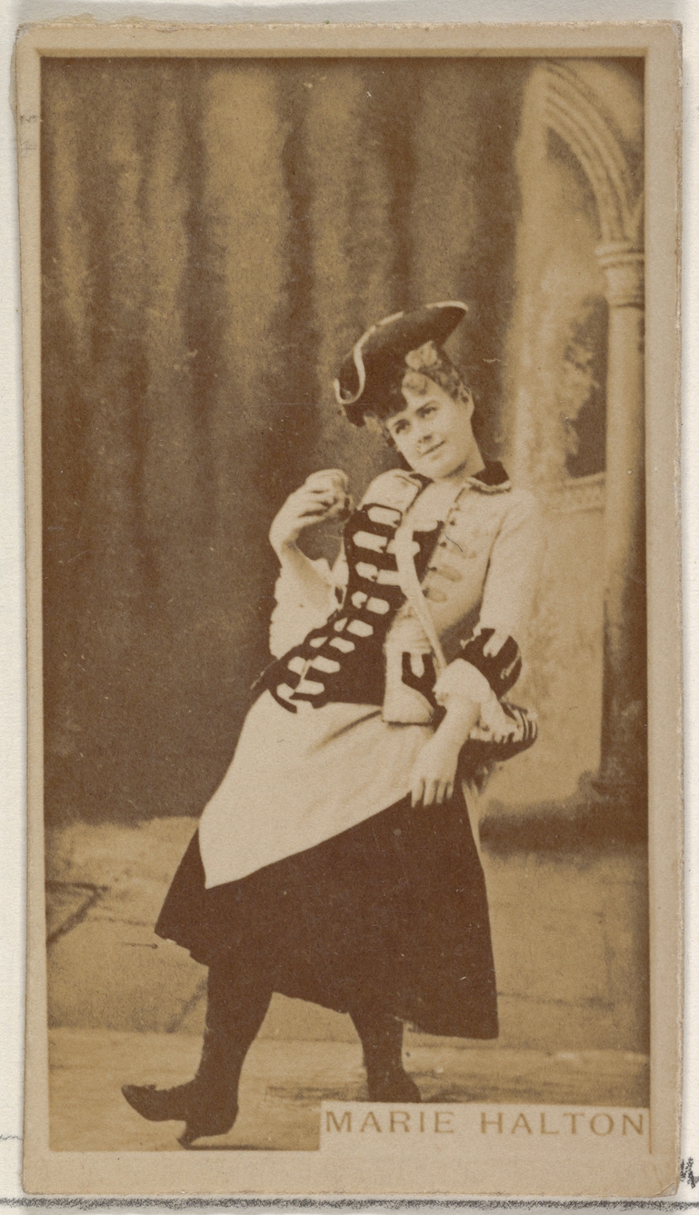 Marie Halton, from the Actors and Actresses series (N45, Type 8) for Virginia Brights Cigarettes