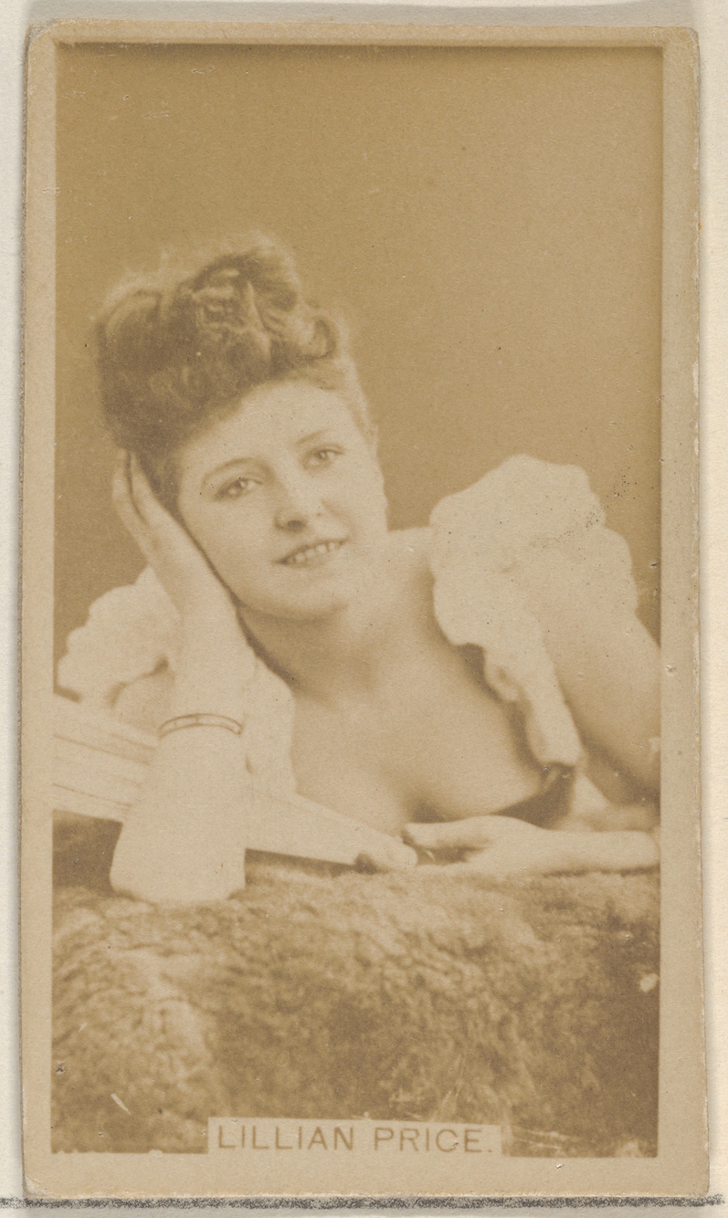 Lillian Price, from the Actors and Actresses series (N45, Type 8) for Virginia Brights Cigarettes