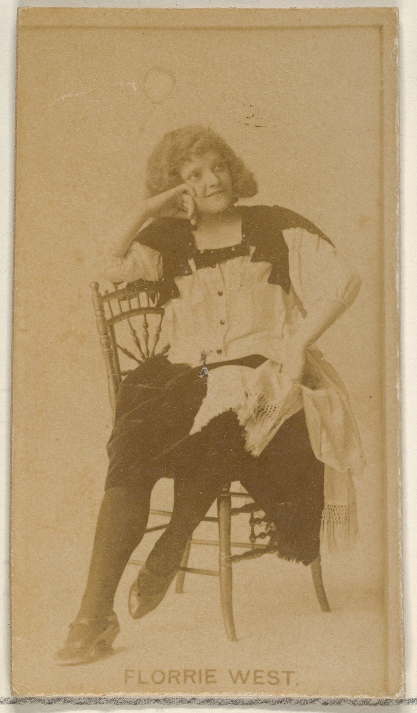 Allen & Ginter, Florrie West, from the Actors and Actresses series (N45, Type 8) for Virginia Brights Cigarettes