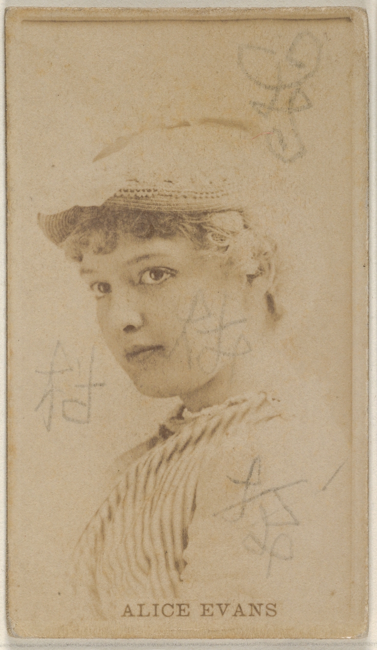 Alice Evans, from the Actors and Actresses series (N45, Type 8) for Virginia Brights Cigarettes