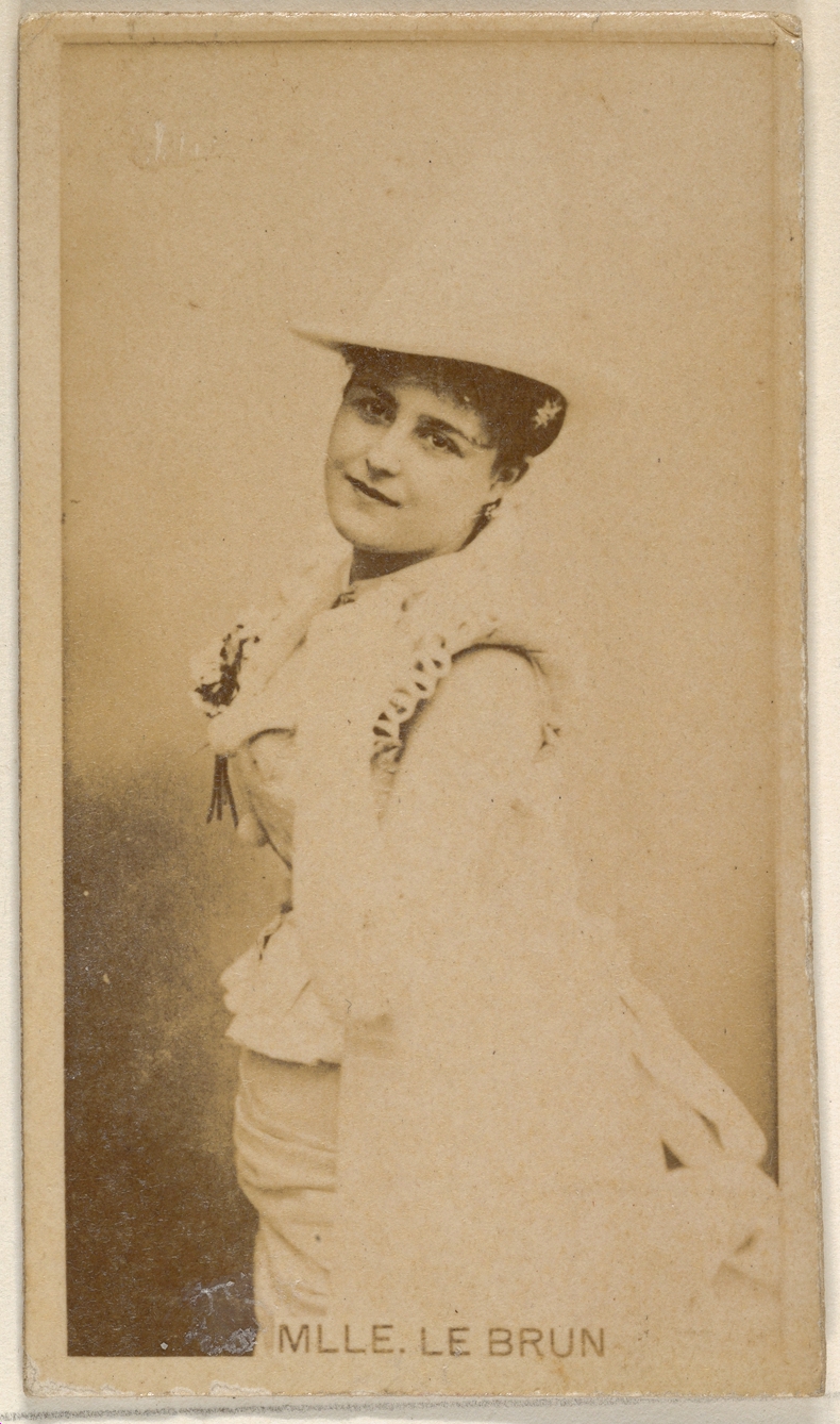 Allen & Ginter, Mlle. Le Brun, from the Actors and Actresses series (N45, Type 8) for Virginia Brights Cigarettes