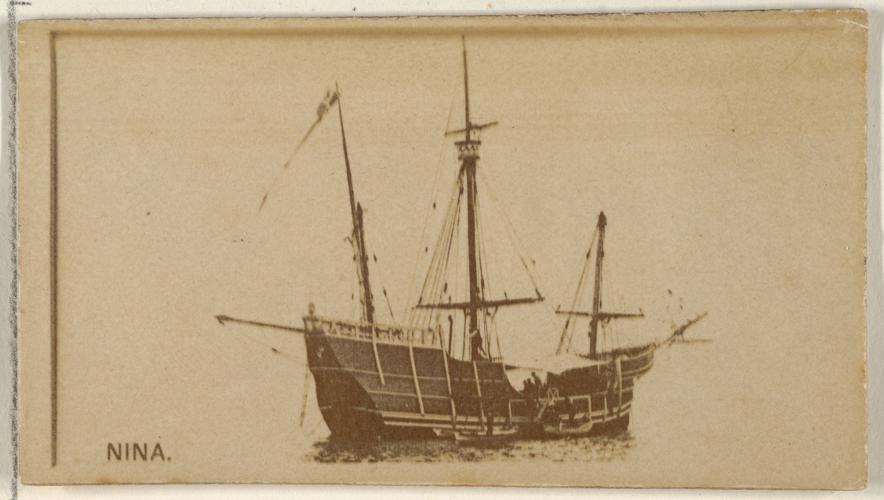 Allen & Ginter, Nina, from the Famous Ships series (N50) for Virginia Brights Cigarettes