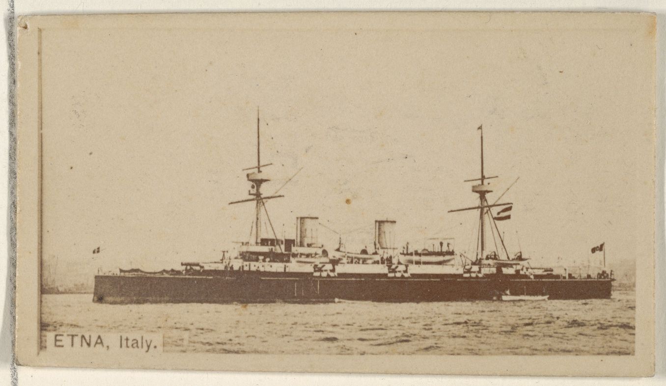 Allen & Ginter, Etna, Italy, from the Famous Ships series (N50) for Virginia Brights Cigarettes
