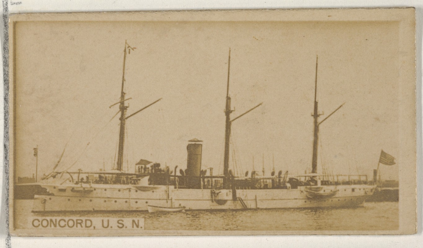 Concord, U.S.N., from the Famous Ships series (N50) for Virginia Brights Cigarettes