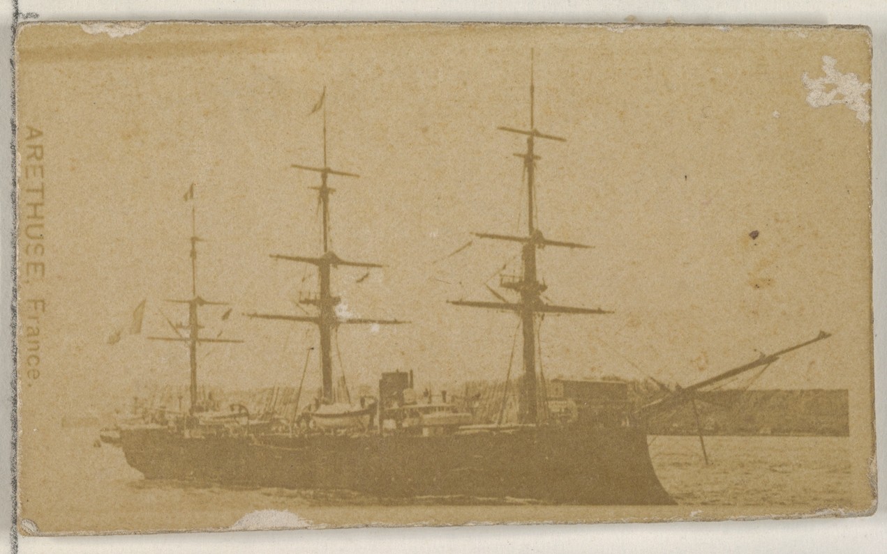 Allen & Ginter, Arethuse, France, from the Famous Ships series (N50) for Virginia Brights Cigarettes