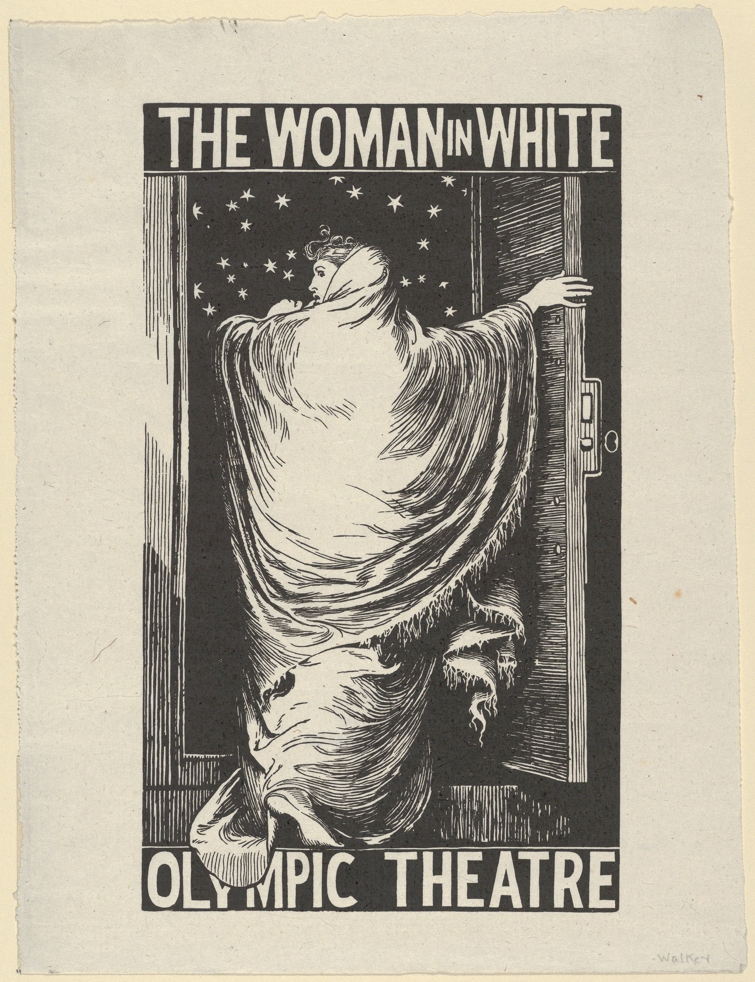 Block cut by William Harcourt Hooper, The Woman in White