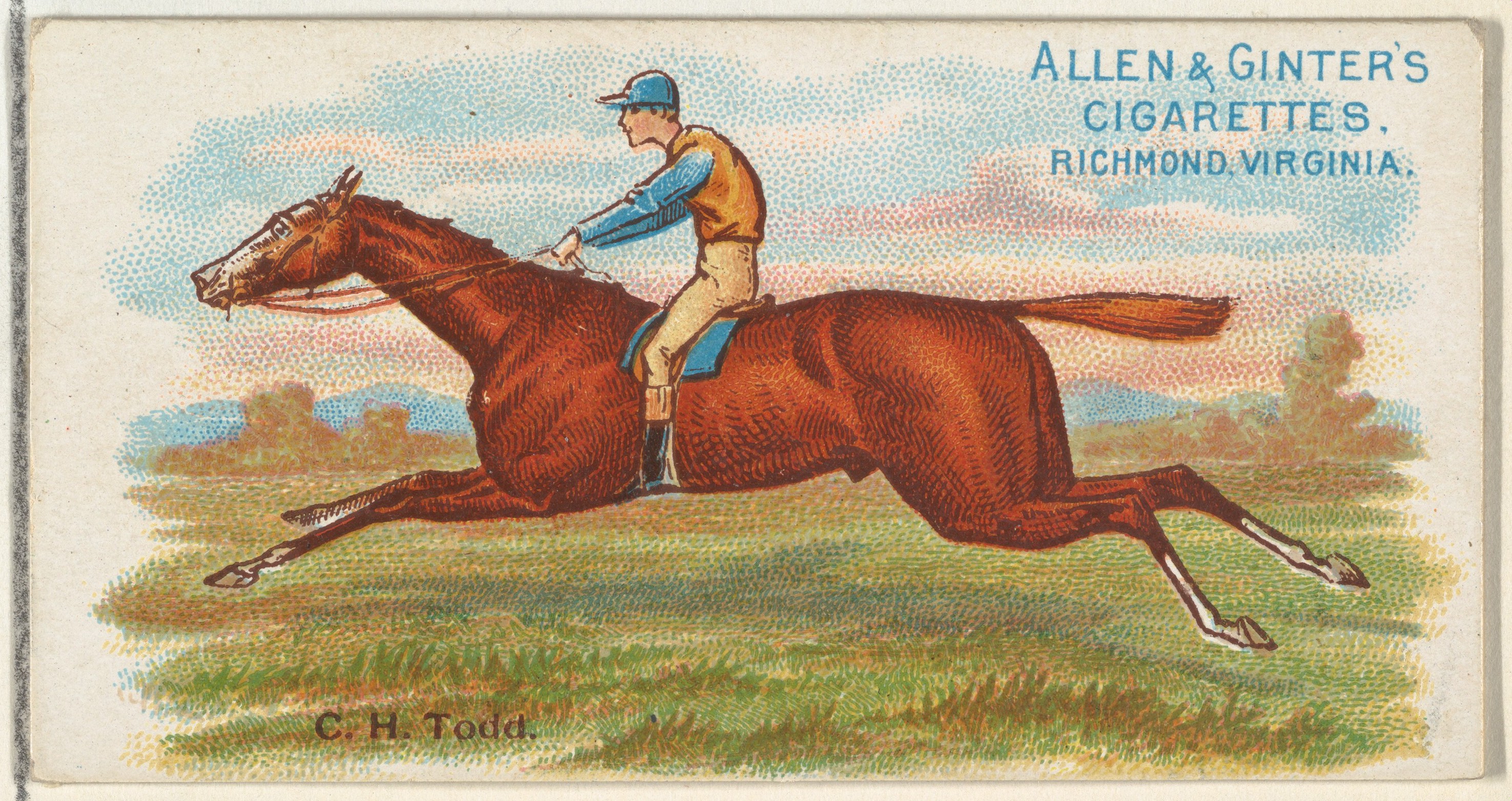 Issued by Allen & Ginter | C.H. Todd, from The World's Racers series ...