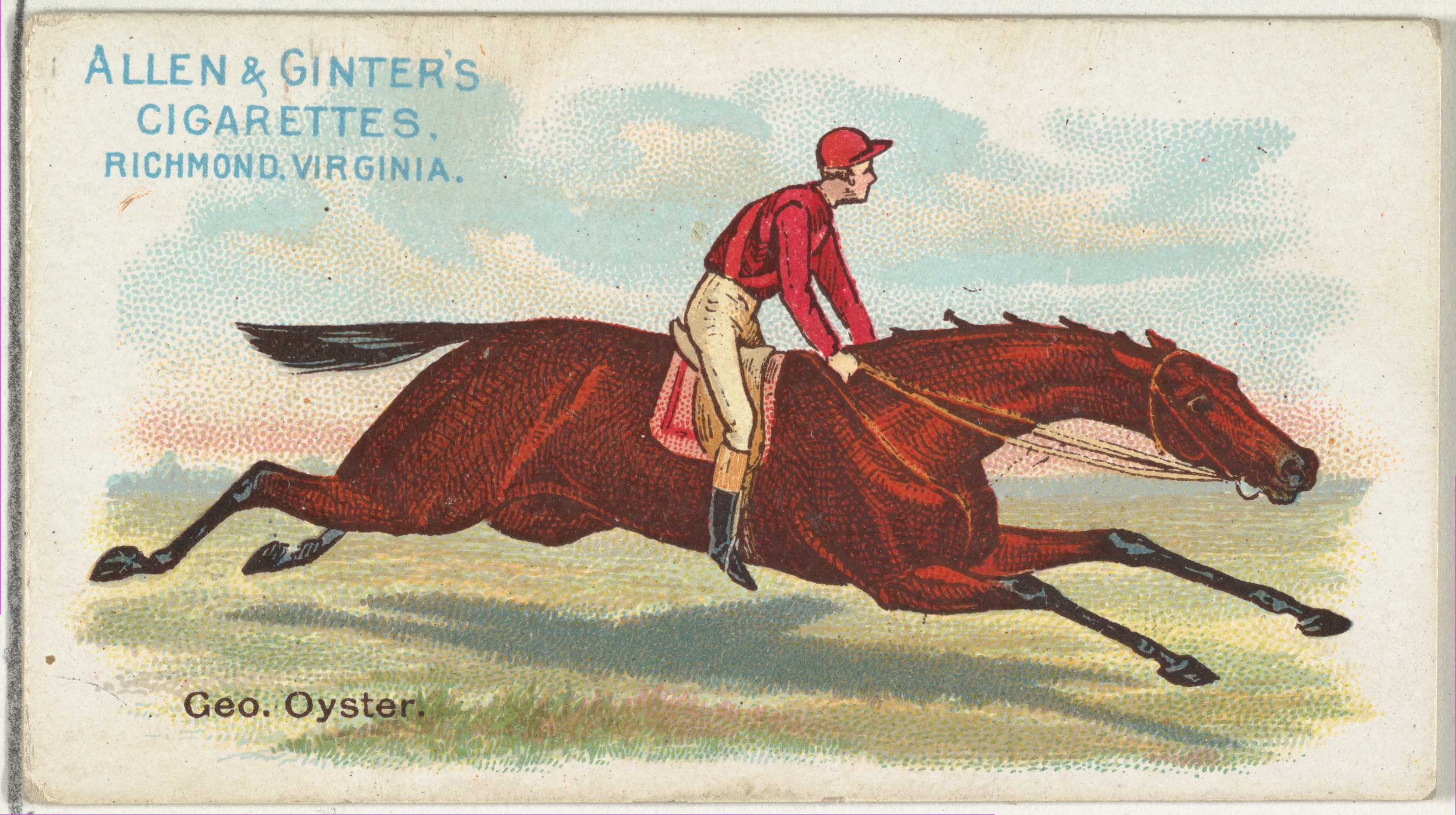 Issued by Allen & Ginter | George Oyster, from The World's Racers ...