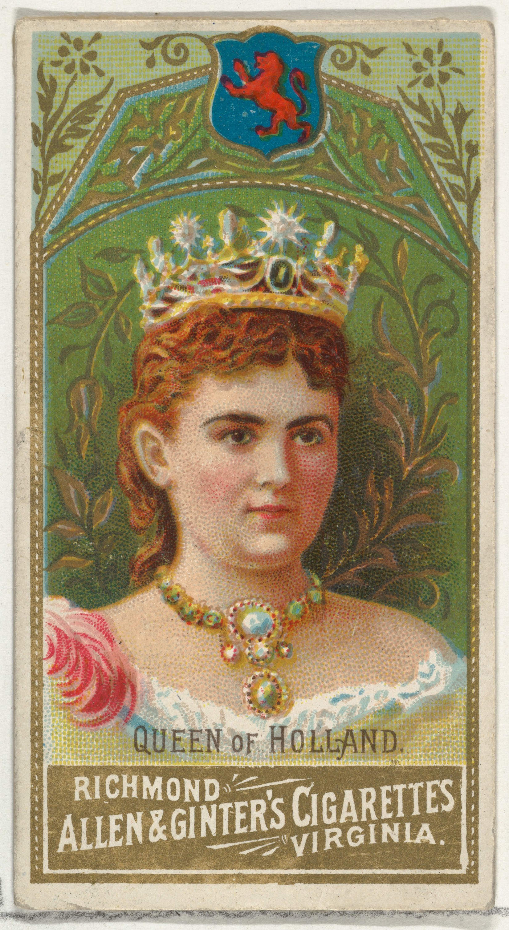 Issued by Allen & Ginter | Queen of Holland, from World's