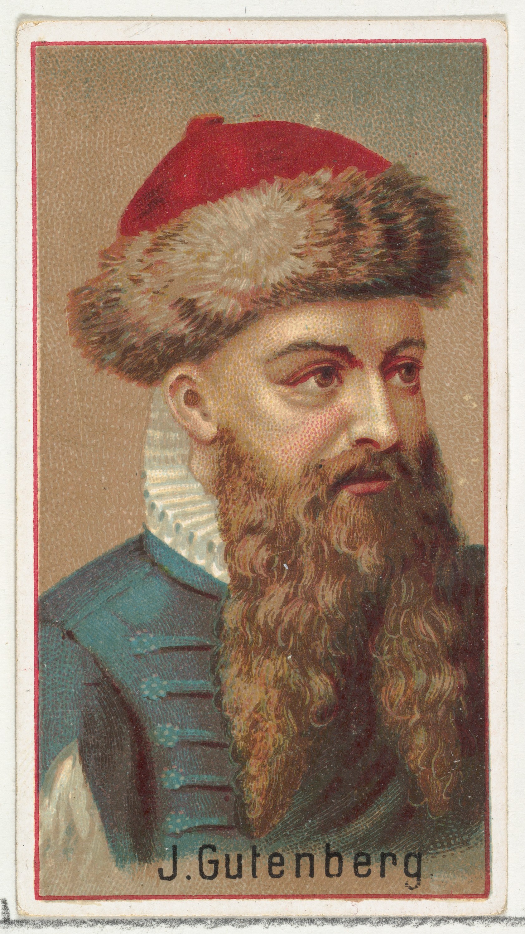 Issued by Allen & Ginter | Johannes Gutenberg, printer's ...