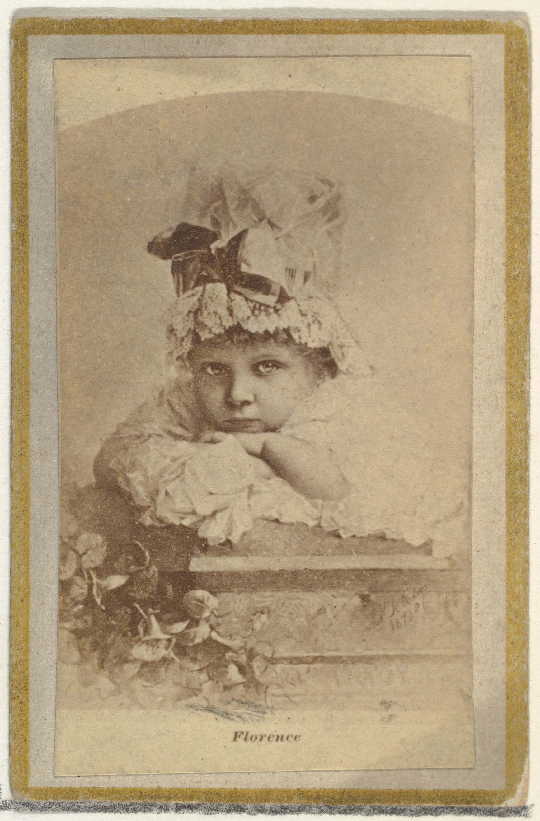 Florence, from the Actresses and Celebrities series (N60, Type 2) promoting Little Beauties Cigarettes for Allen & Ginter brand tobacco products