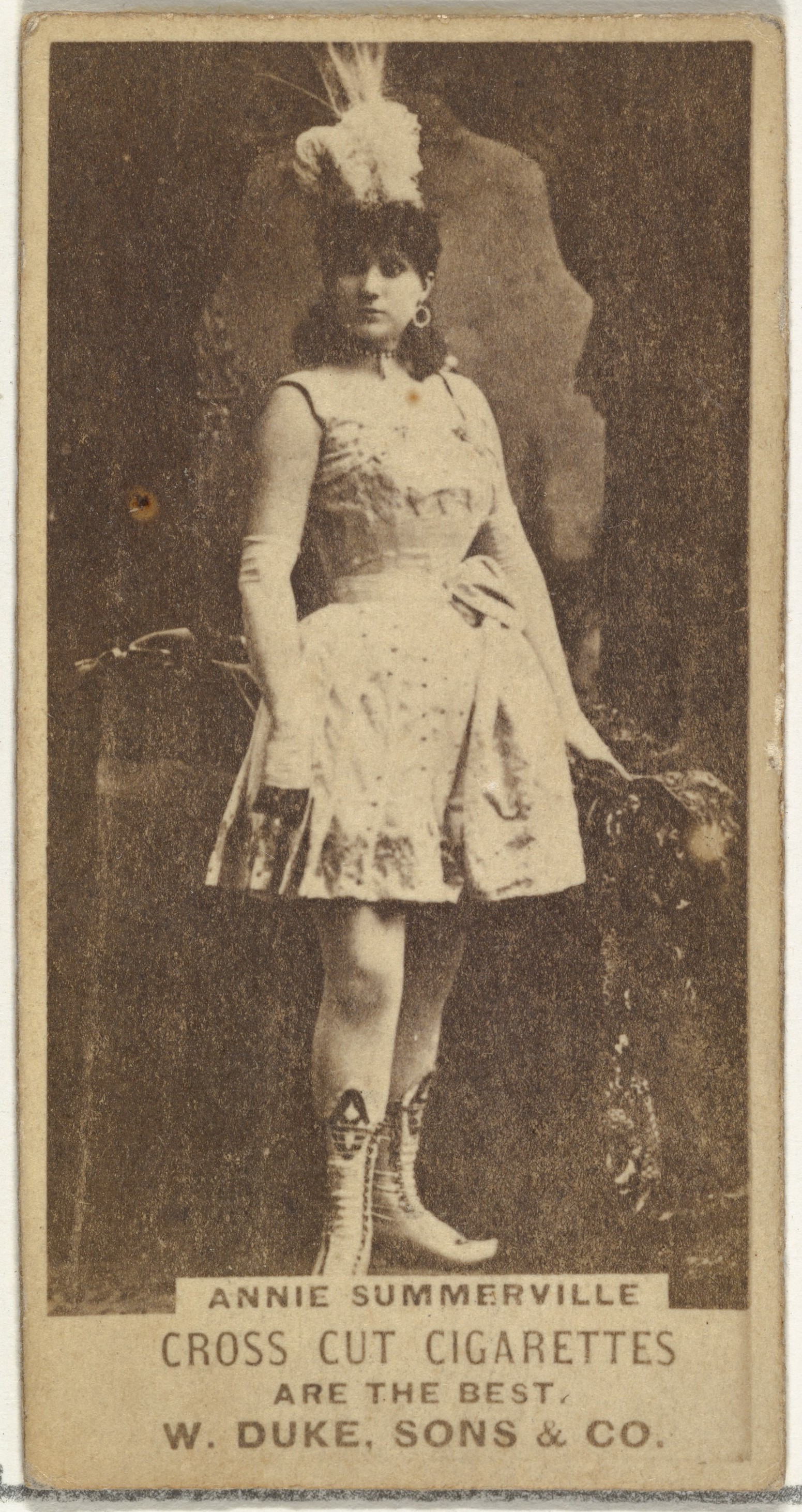 Annie Summerville, from the Actors and Actresses series (N145-3) issued by Duke Sons & Co. to promote Cross Cut Cigarettes