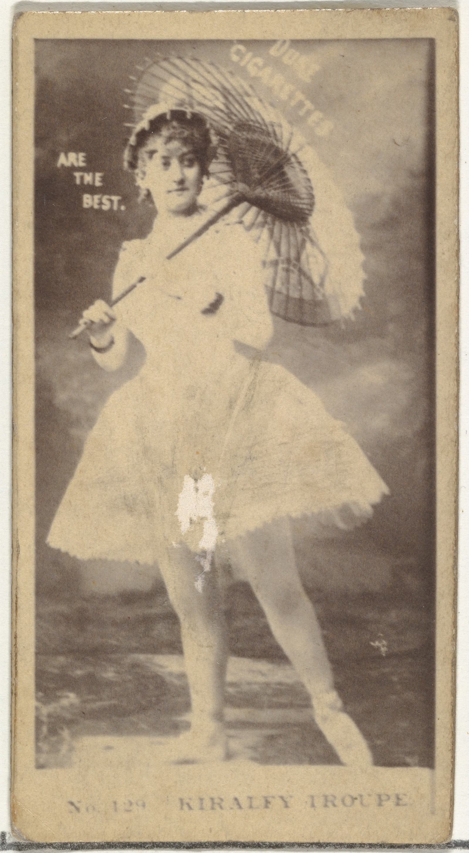 W. Duke, Sons & Co., Card Number 129, Kiralfy Troupe, from the Actors and Actresses series (N145-6) issued by Duke Sons & Co. to promote Duke Cigarettes