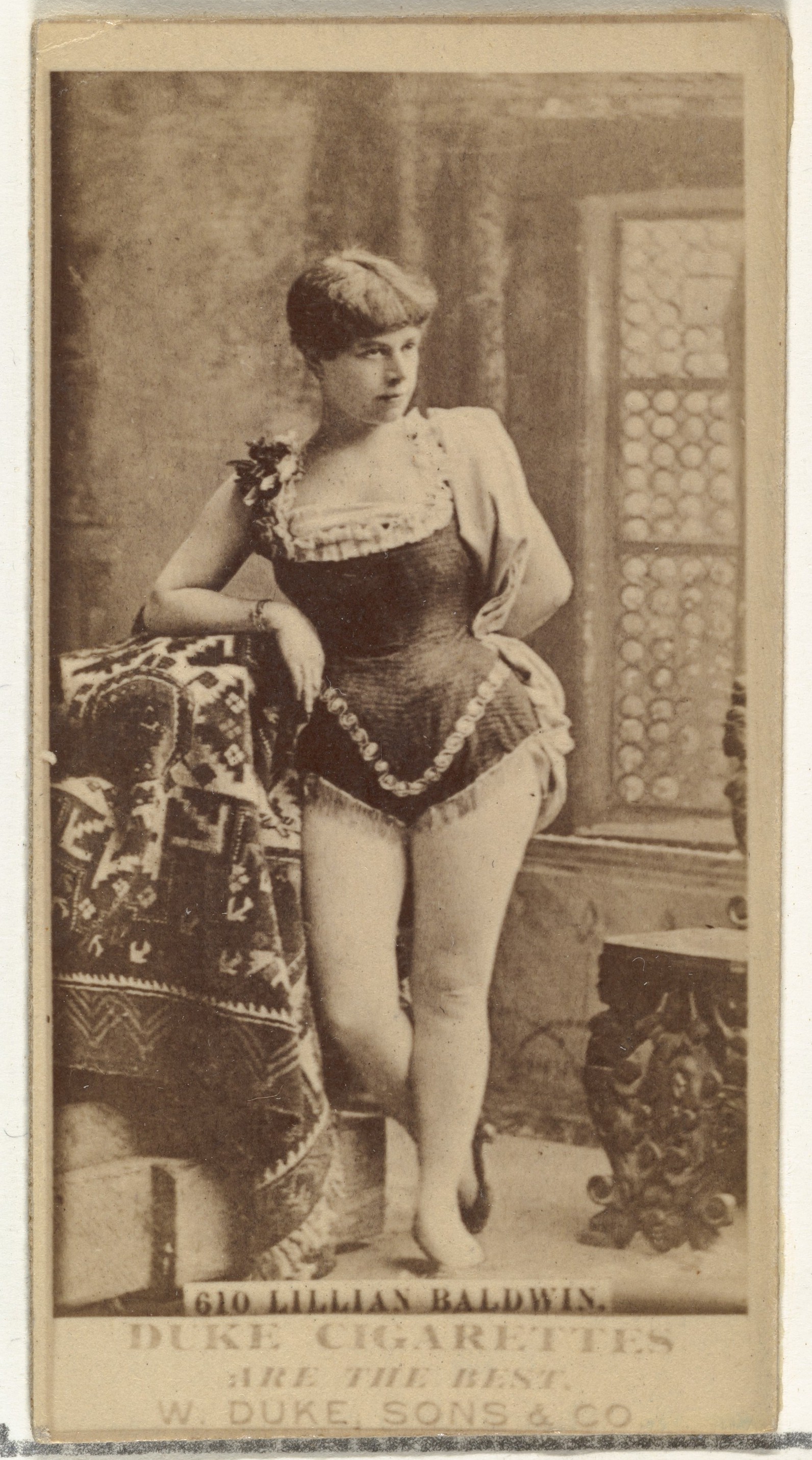 W. Duke, Sons & Co., Card Number 610, Lillian Baldwin, from the Actors and Actresses series (N145-7) issued by Duke Sons & Co. to promote Duke Cigarettes