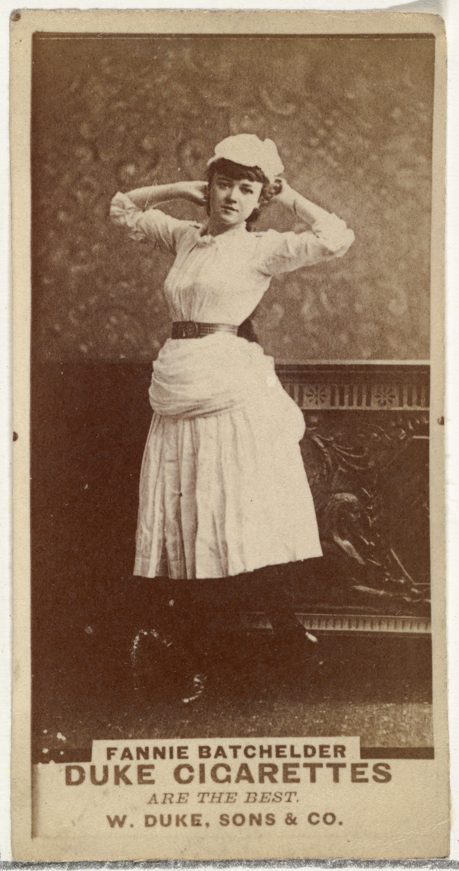 Fannie Batchelder, from the Actors and Actresses series (N145-7) issued by Duke Sons & Co. to promote Duke Cigarettes