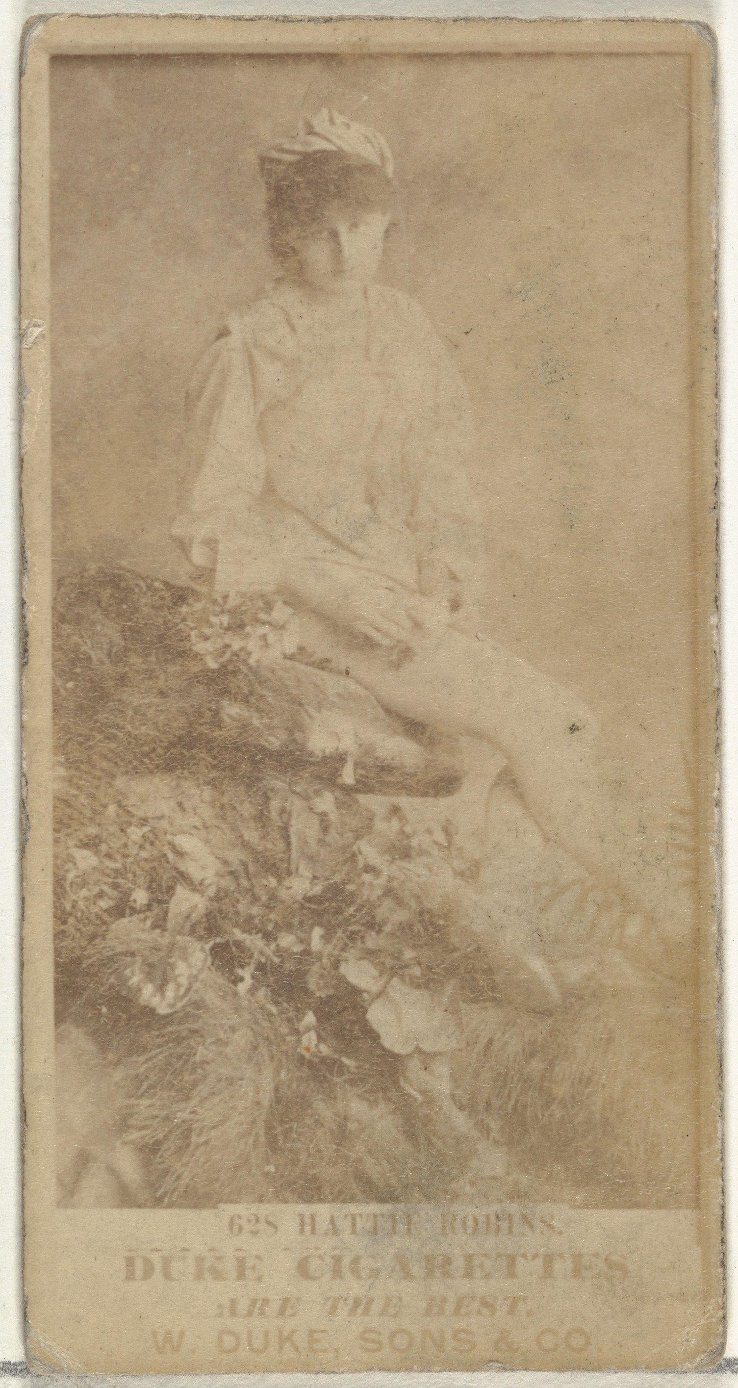 Card Number 628, Hattie Robins, from the Actors and Actresses series (N145-7) issued by Duke Sons & Co. to promote Duke Cigarettes