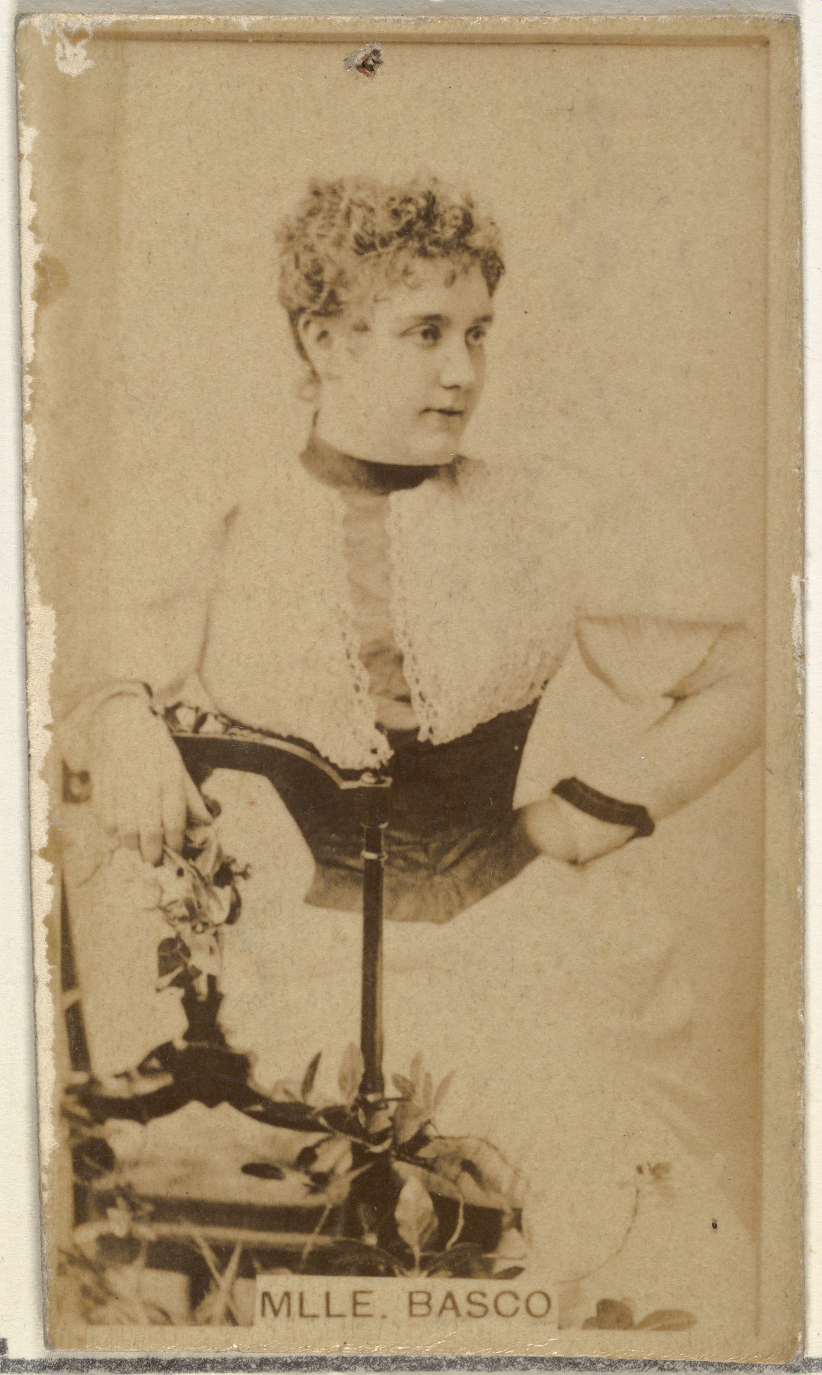 W. Duke, Sons & Co., Mlle. Basco, from the Actors and Actresses series (N145-8) issued by Duke Sons & Co. to promote Duke Cigarettes
