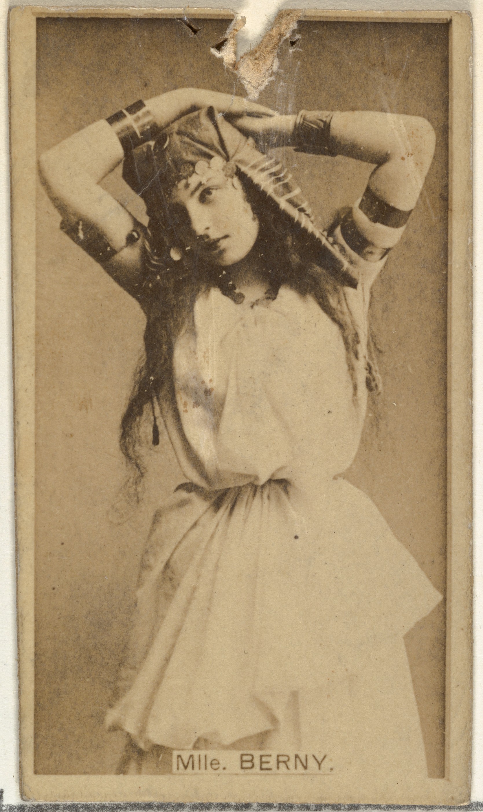 W. Duke, Sons & Co., Mlle. Berny, from the Actors and Actresses series (N145-8) issued by Duke Sons & Co. to promote Duke Cigarettes