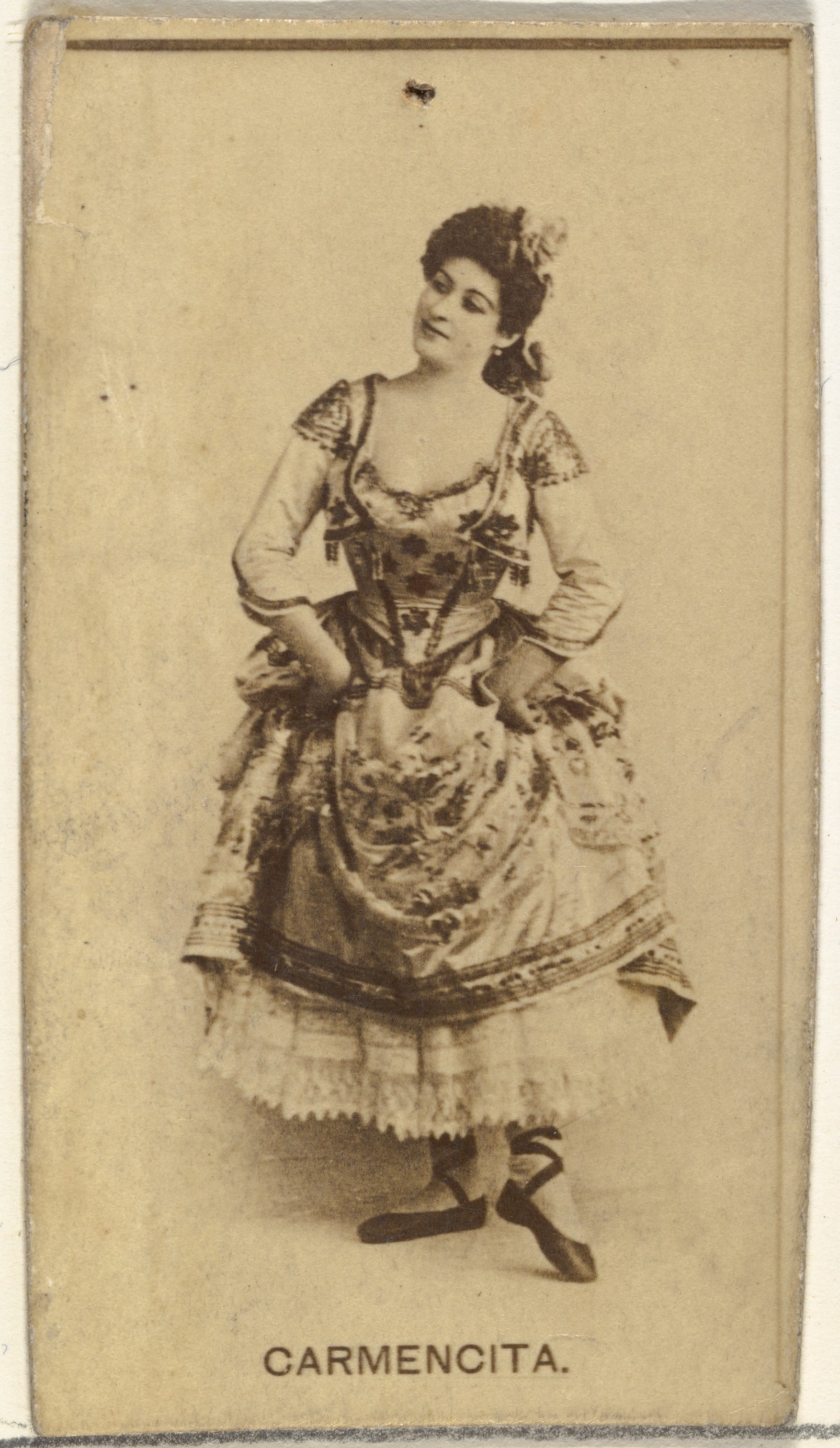 W. Duke, Sons & Co., Carmencita, from the Actors and Actresses series (N145-8) issued by Duke Sons & Co. to promote Duke Cigarettes