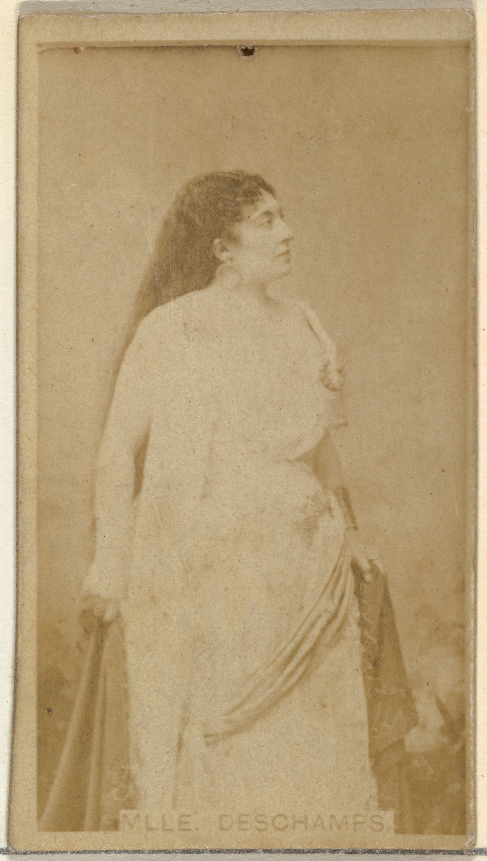 W. Duke, Sons & Co., Mlle. Deschamps, from the Actors and Actresses series (N145-8) issued by Duke Sons & Co. to promote Duke Cigarettes