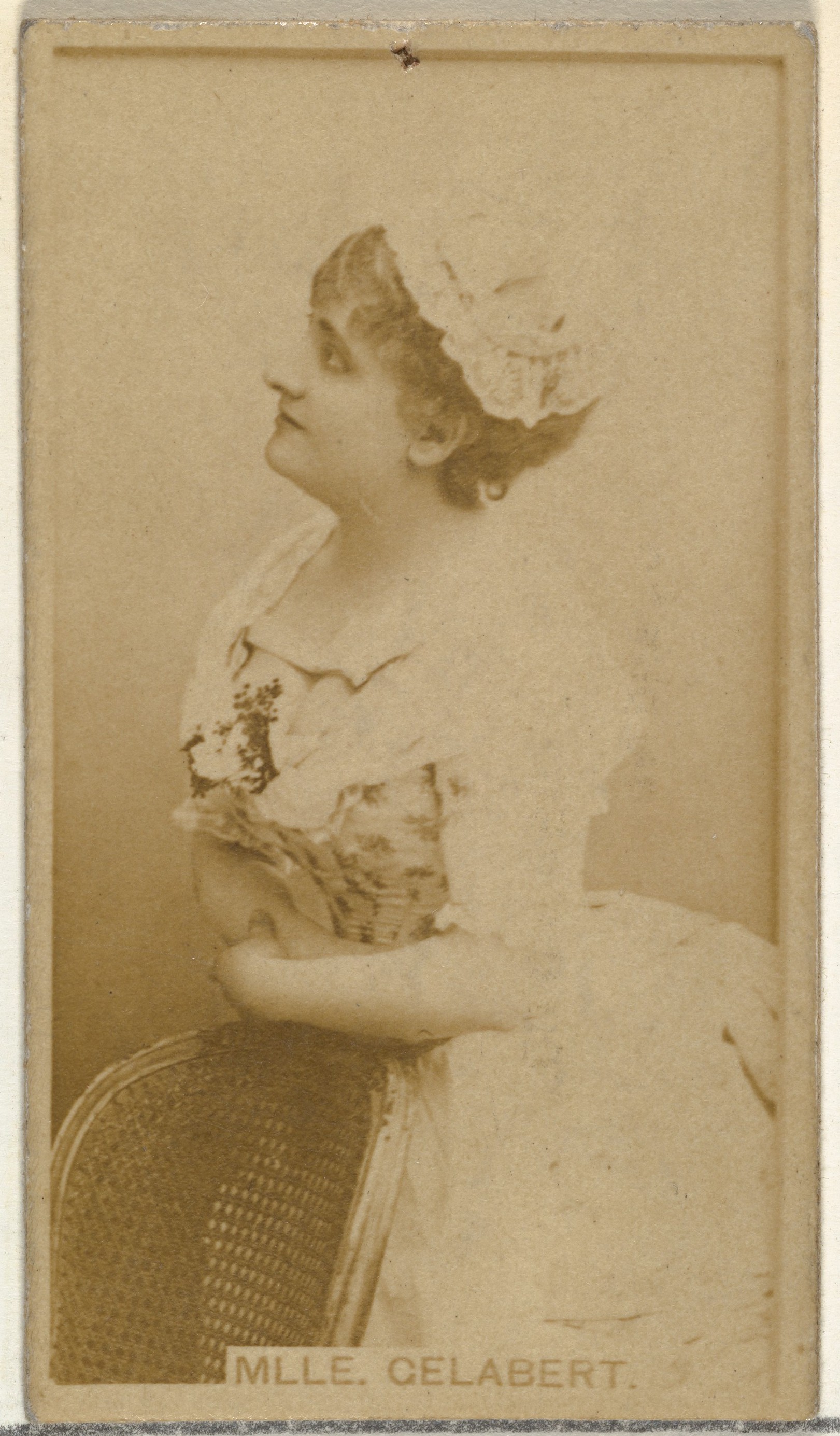 W. Duke, Sons & Co., Mlle. Gelabert, from the Actors and Actresses series (N145-8) issued by Duke Sons & Co. to promote Duke Cigarettes