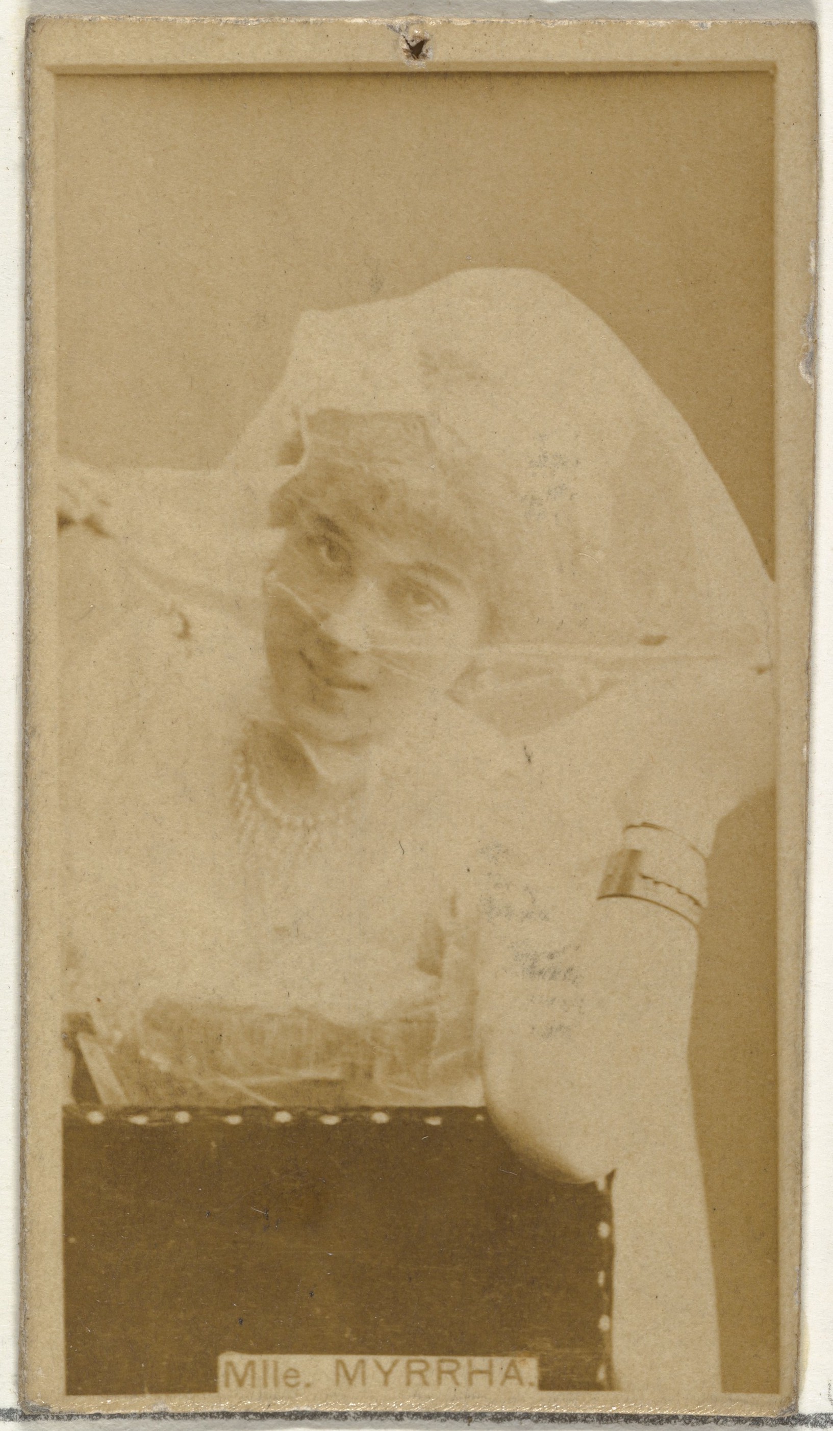 W. Duke, Sons & Co., Mlle. Myrrha, from the Actors and Actresses series (N145-8) issued by Duke Sons & Co. to promote Duke Cigarettes