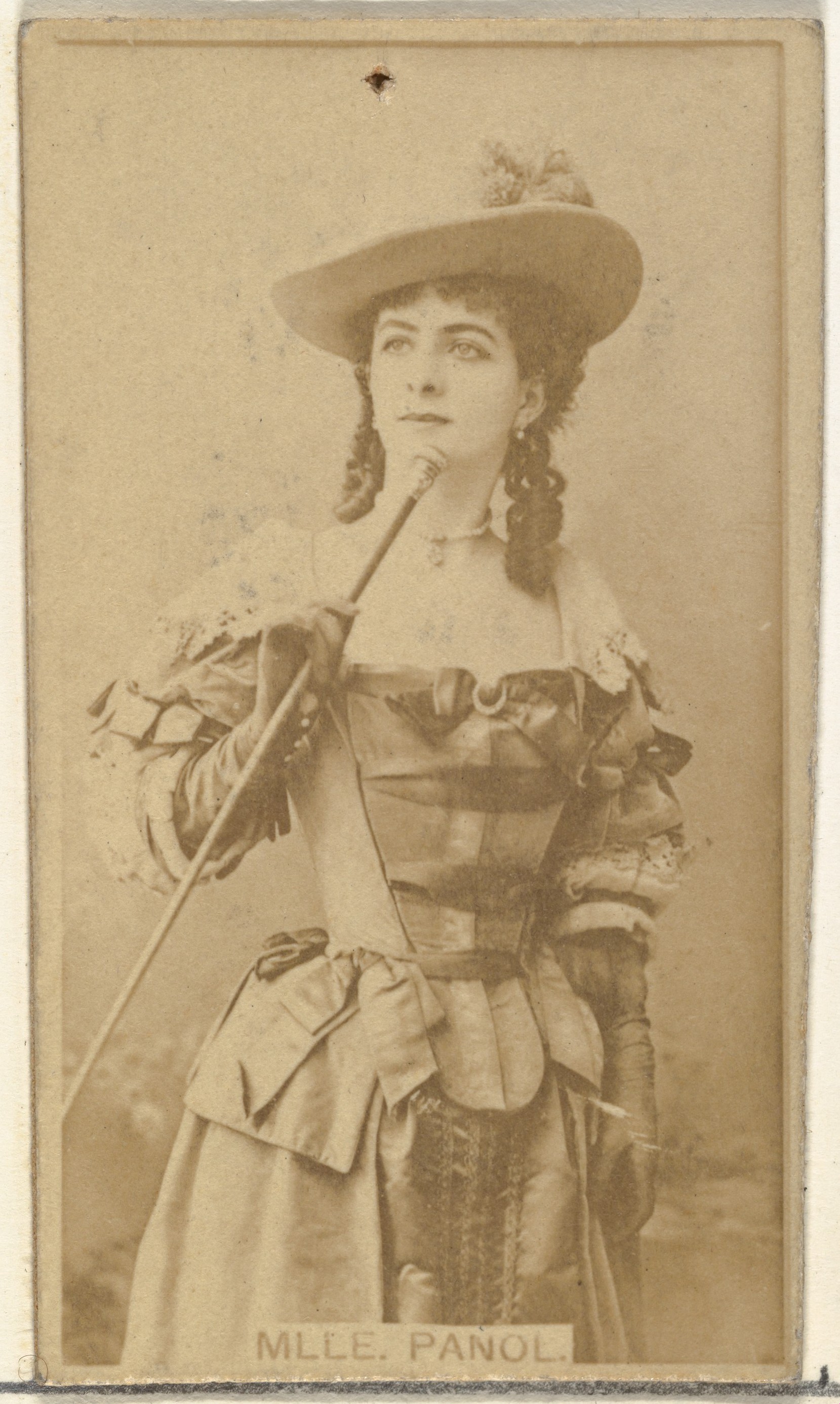 W. Duke, Sons & Co., Mlle. Panol, from the Actors and Actresses series (N145-8) issued by Duke Sons & Co. to promote Duke Cigarettes