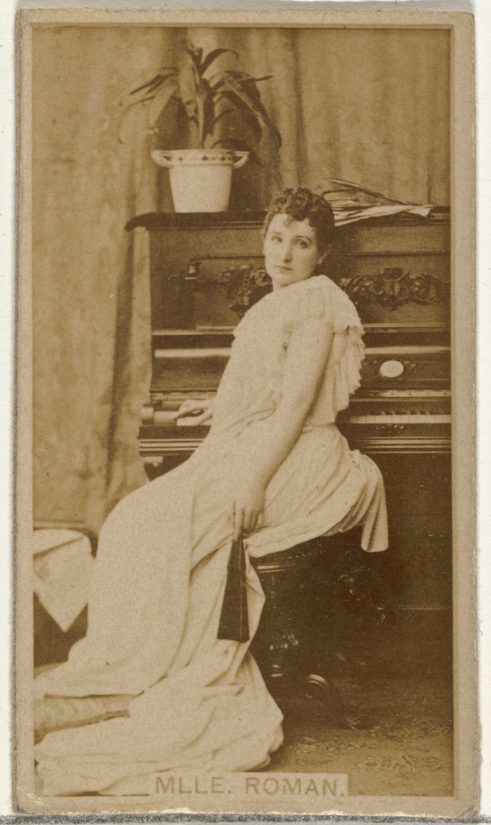 W. Duke, Sons & Co., Mlle. Roman, from the Actors and Actresses series (N145-8) issued by Duke Sons & Co. to promote Duke Cigarettes