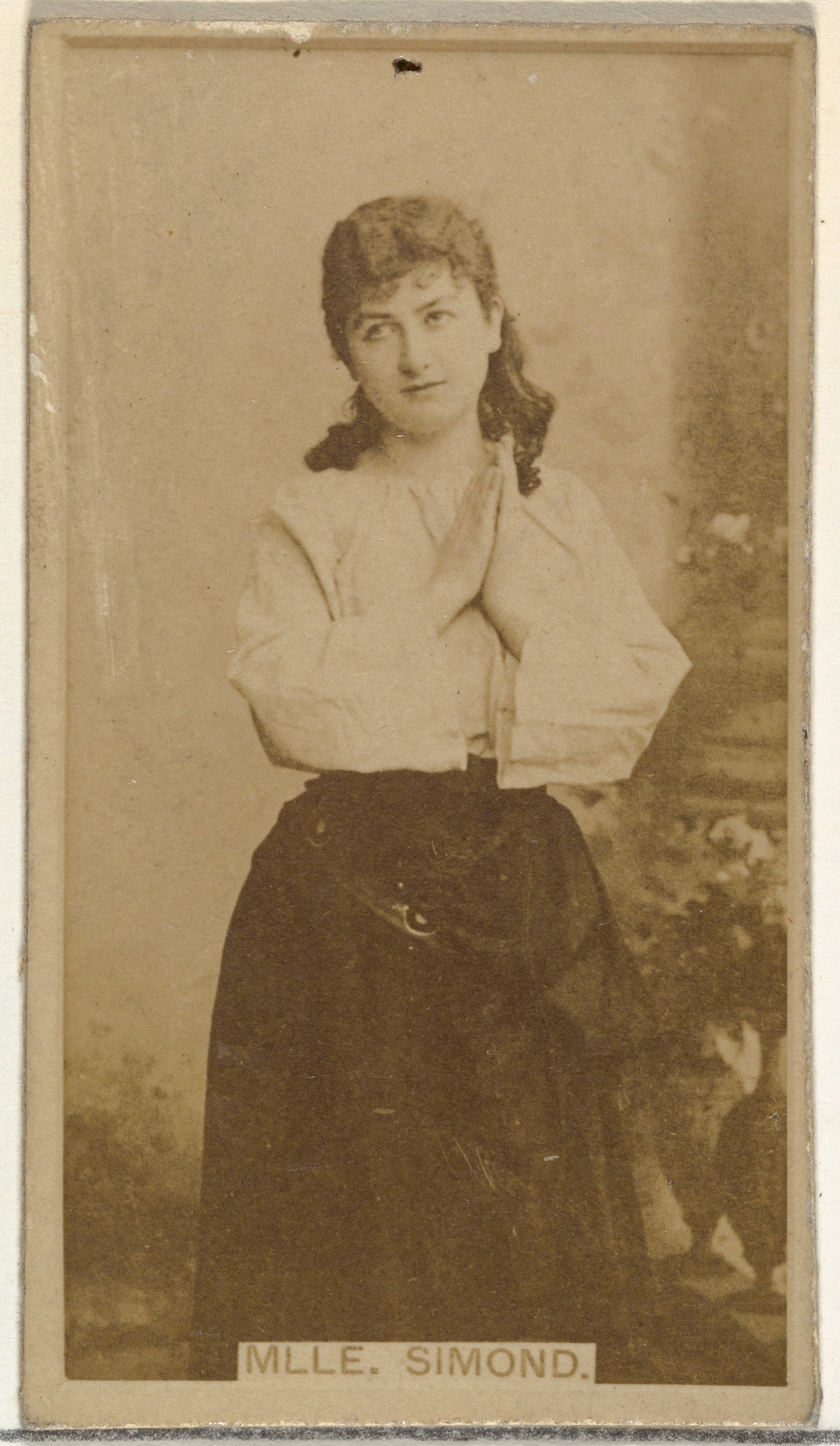 W. Duke, Sons & Co., Mlle. Simond, from the Actors and Actresses series (N145-8) issued by Duke Sons & Co. to promote Duke Cigarettes