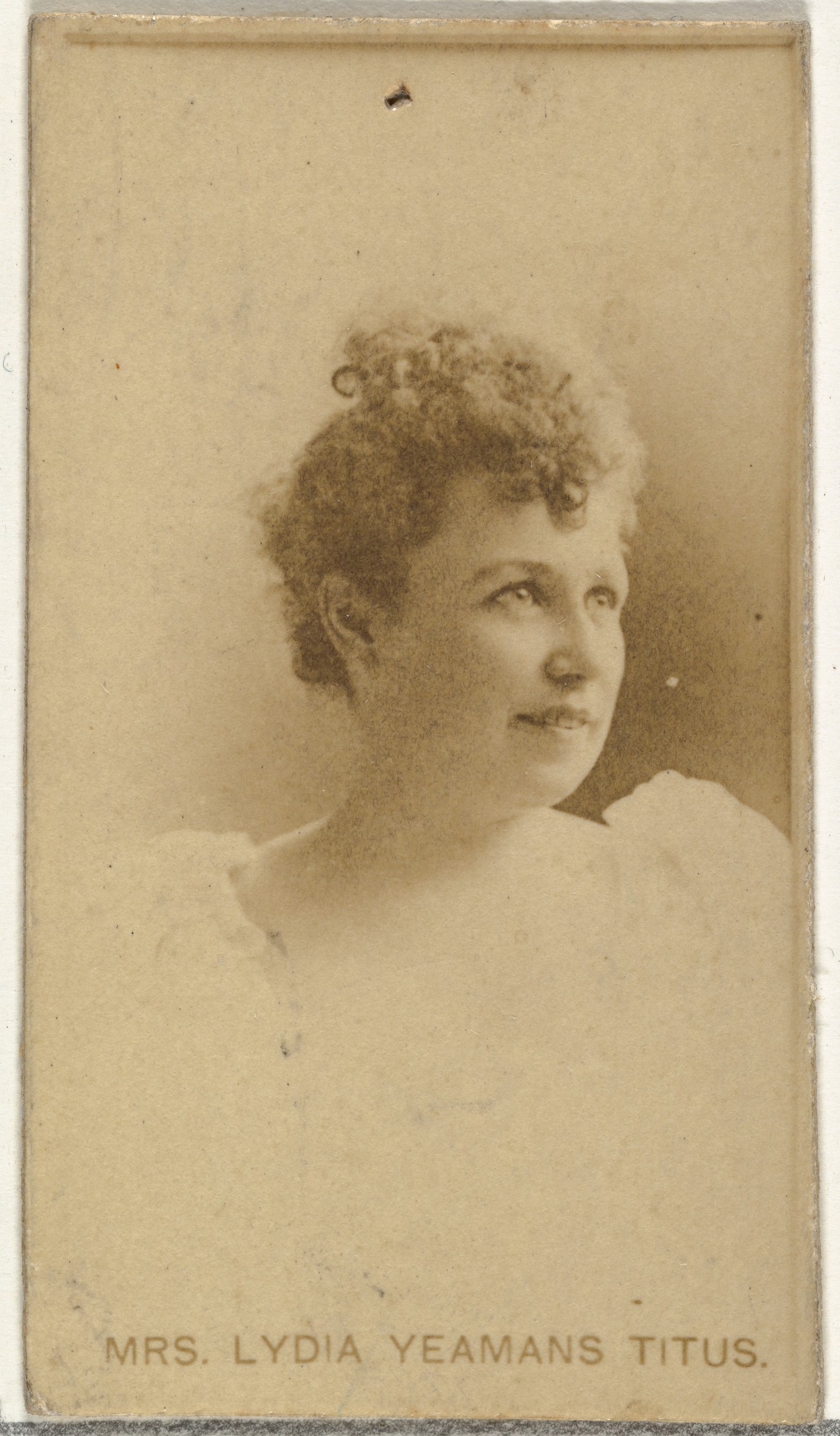 W. Duke, Sons & Co., Mrs. Lydia Yeamans Titus, from the Actors and Actresses series (N145-8) issued by Duke Sons & Co. to promote Duke Cigarettes