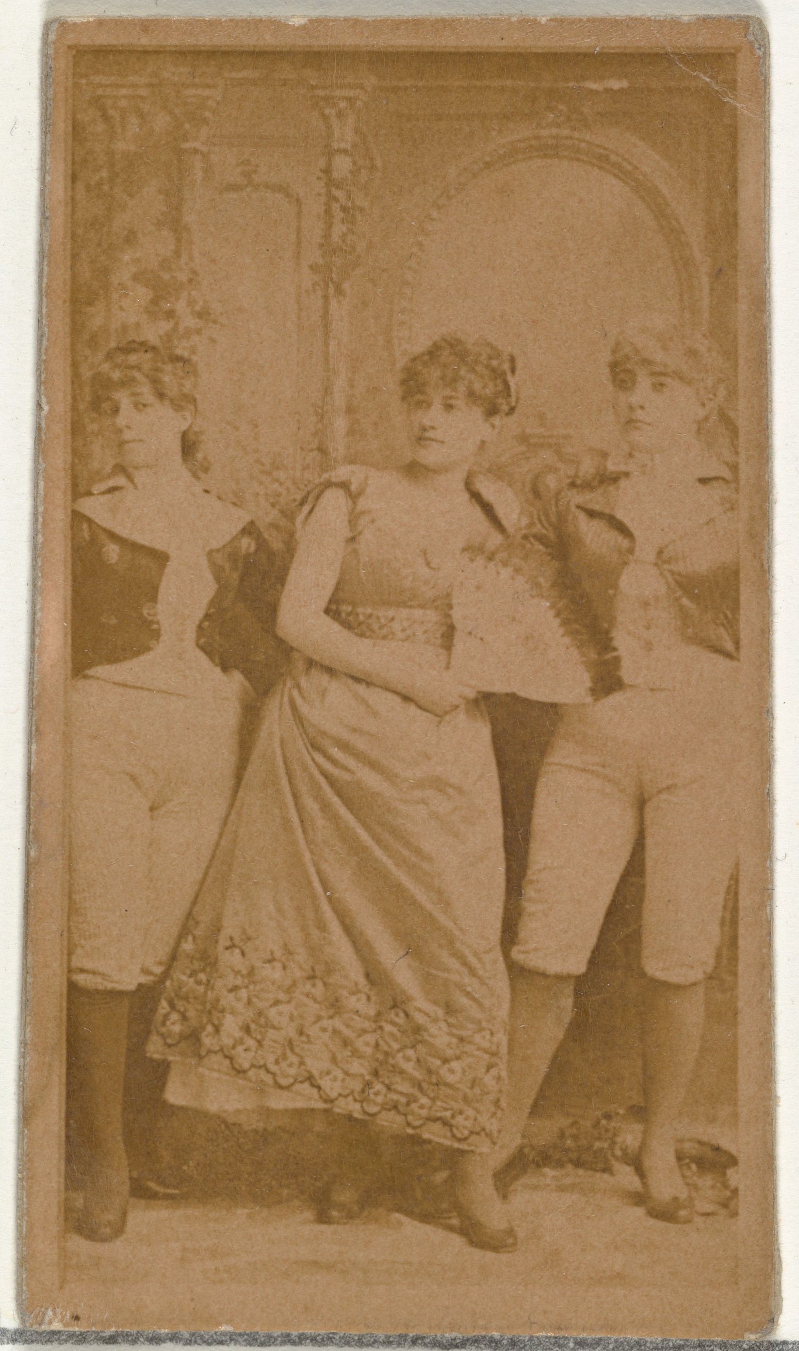 [Three actresses in costume], from the Actors and Actresses series (N145-8) issued by Duke Sons & Co. to promote Duke Cigarettes