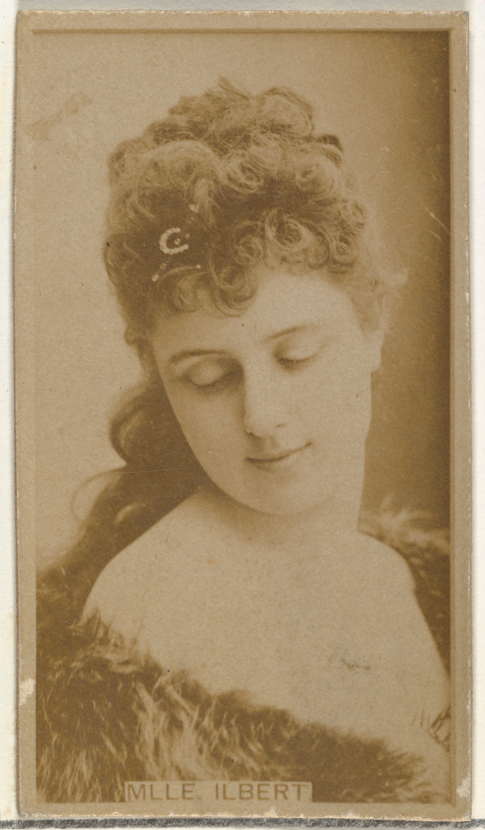 W. Duke, Sons & Co., Mlle. Ilbert, from the Actors and Actresses series (N145-8) issued by Duke Sons & Co. to promote Duke Cigarettes