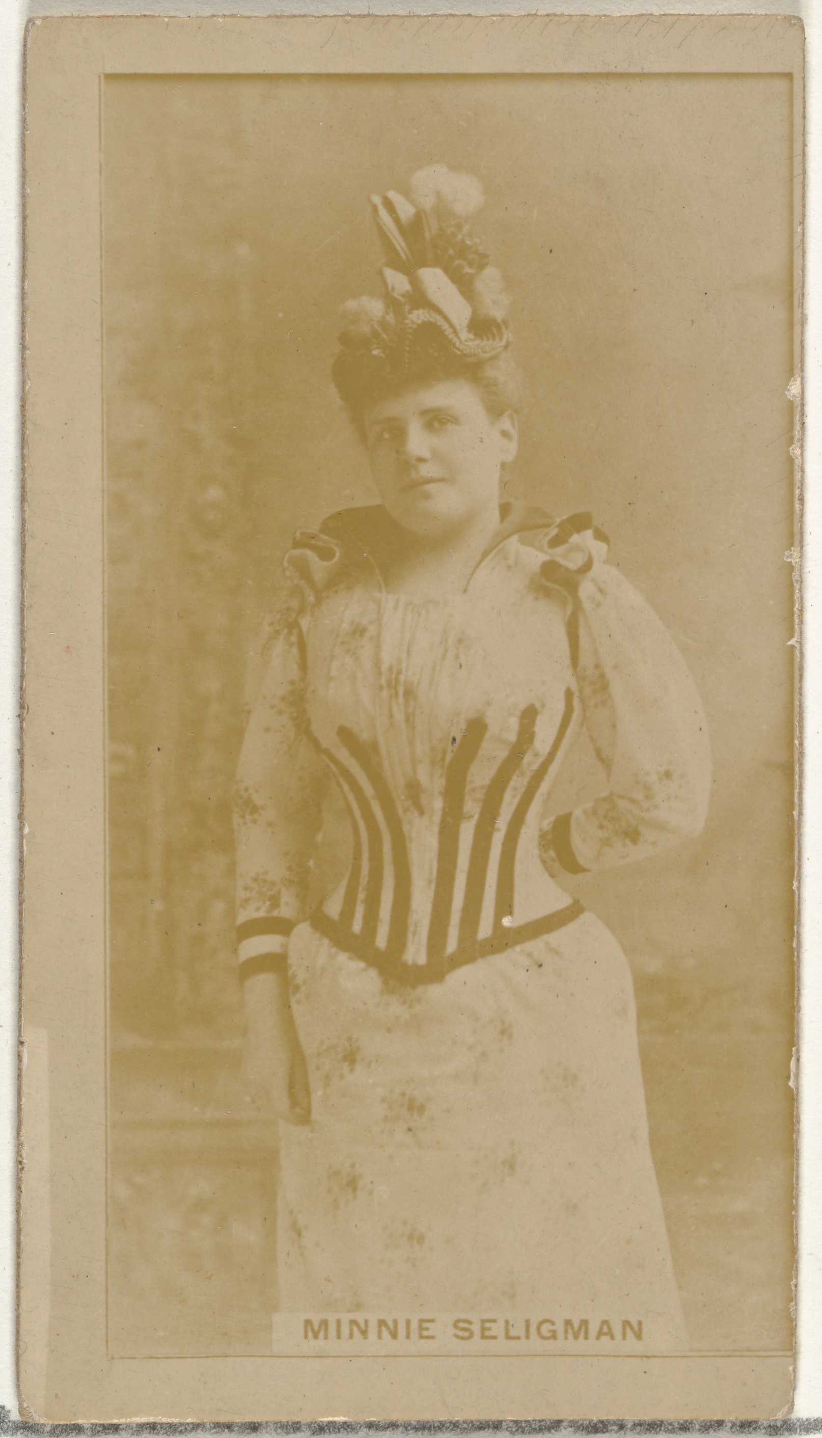 W. Duke, Sons & Co., Minnie Seligman, from the Actors and Actresses series (N145-8) issued by Duke Sons & Co. to promote Duke Cigarettes