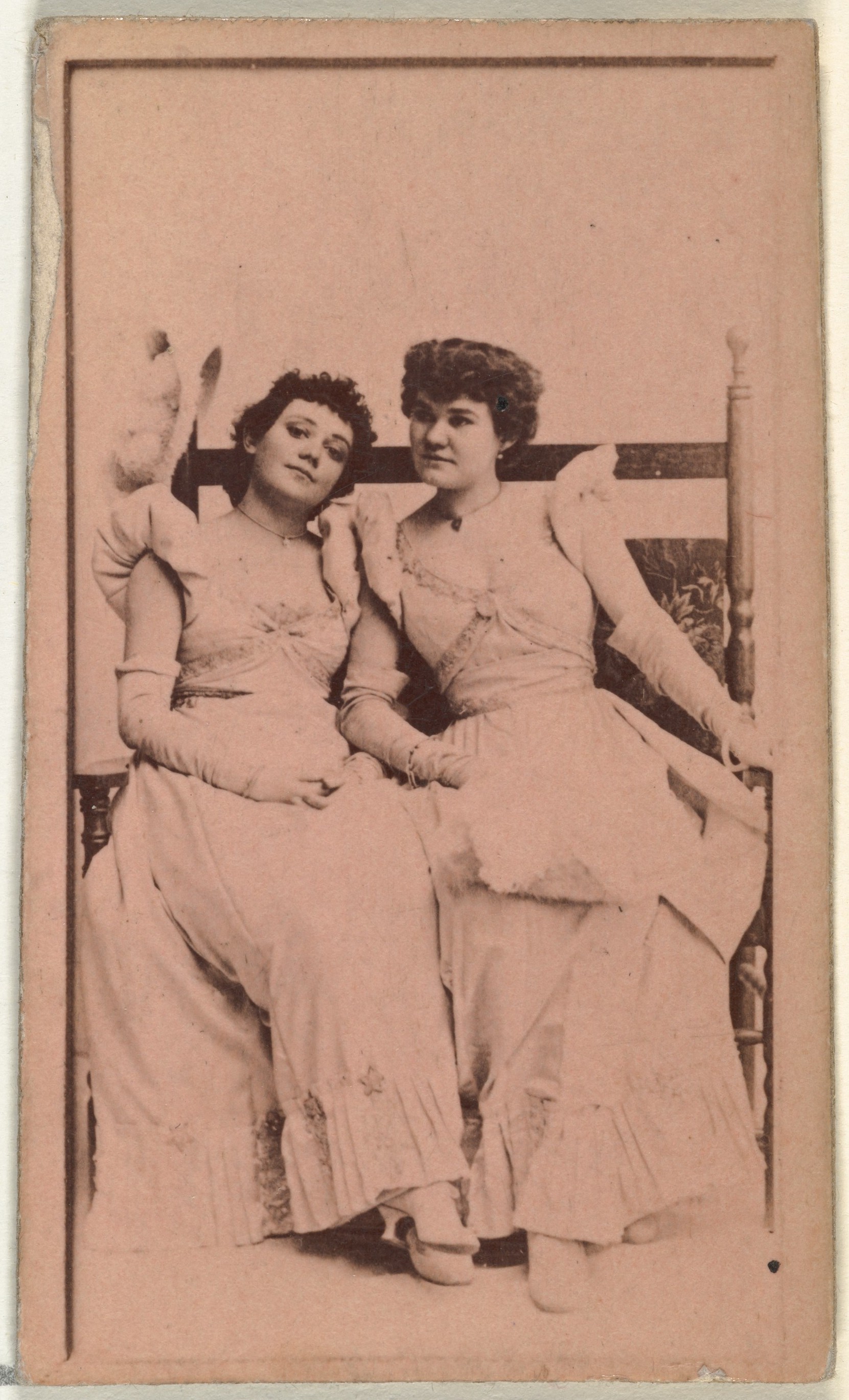 [Two seated actresses], from the Actors and Actresses series (N145-8) issued by Duke Sons & Co. to promote Duke Cigarettes