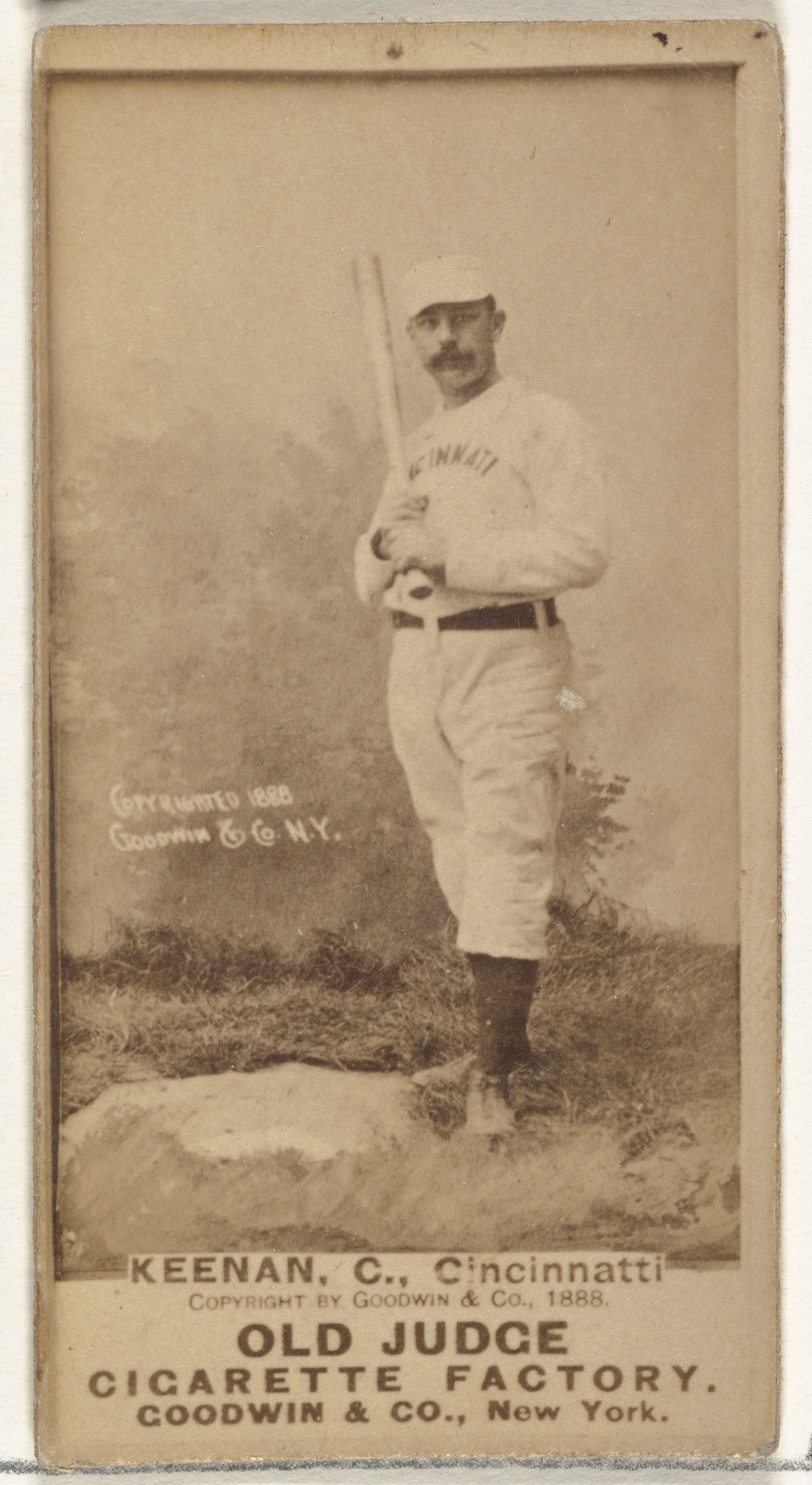 Issued by Goodwin & Company | James William 'Jim' Keenan, Catcher,  Cincinnati, from the Old Judge series (N172) for Old Judge Cigarettes | The  Metropolitan Museum of Art