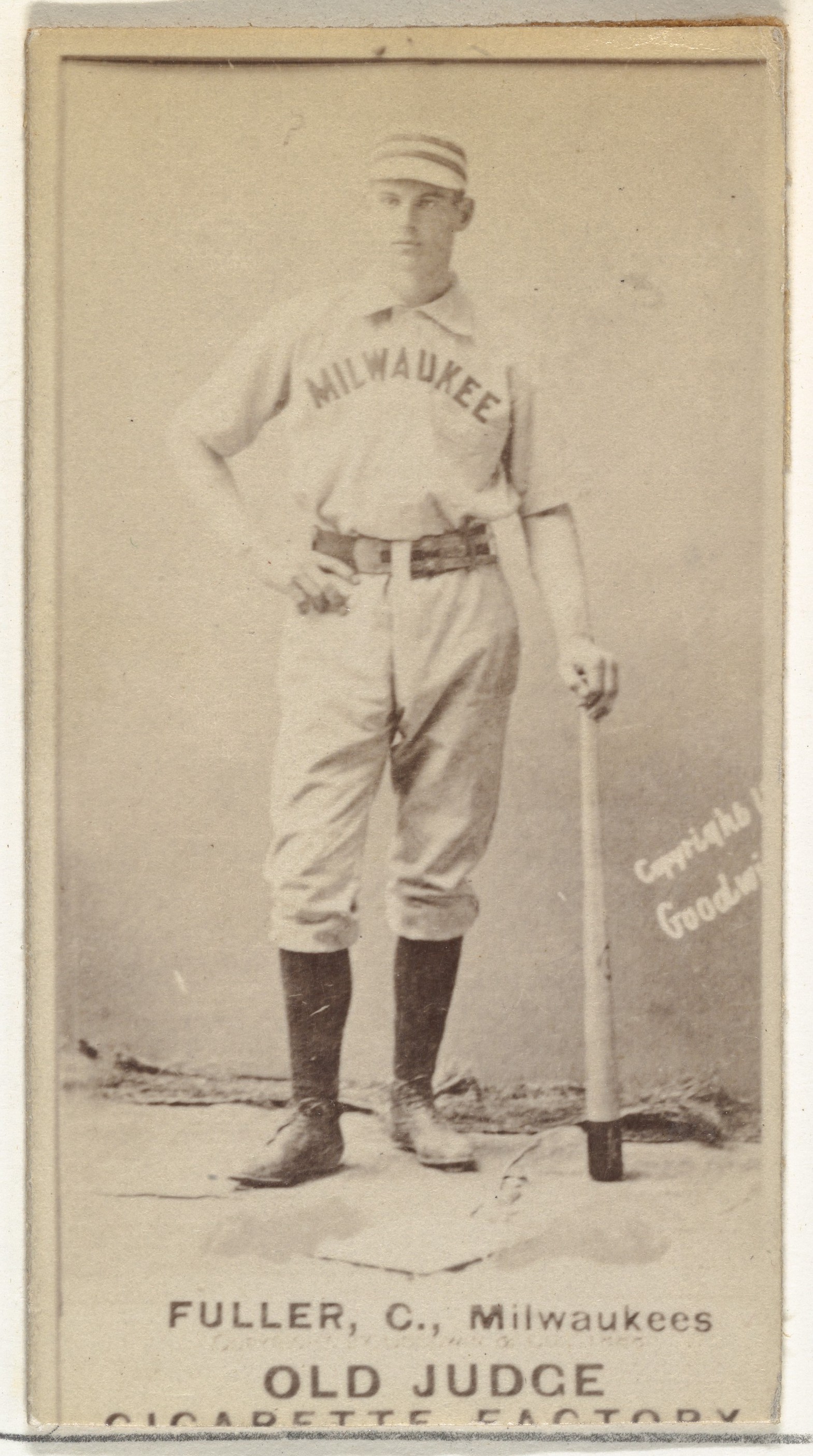 Goodwin & Company, William E. "Will" Fuller, Catcher, Milwaukee, from the Old Judge series (N172) for Old Judge Cigarettes