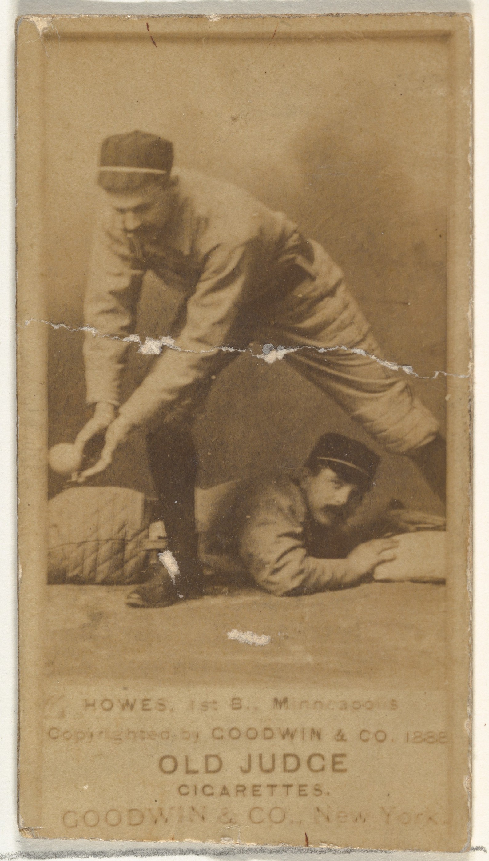 Goodwin & Company, William Hildreth "Bill" Hawes, 1st Base, Minneapolis, from the Old Judge series (N172) for Old Judge Cigarettes