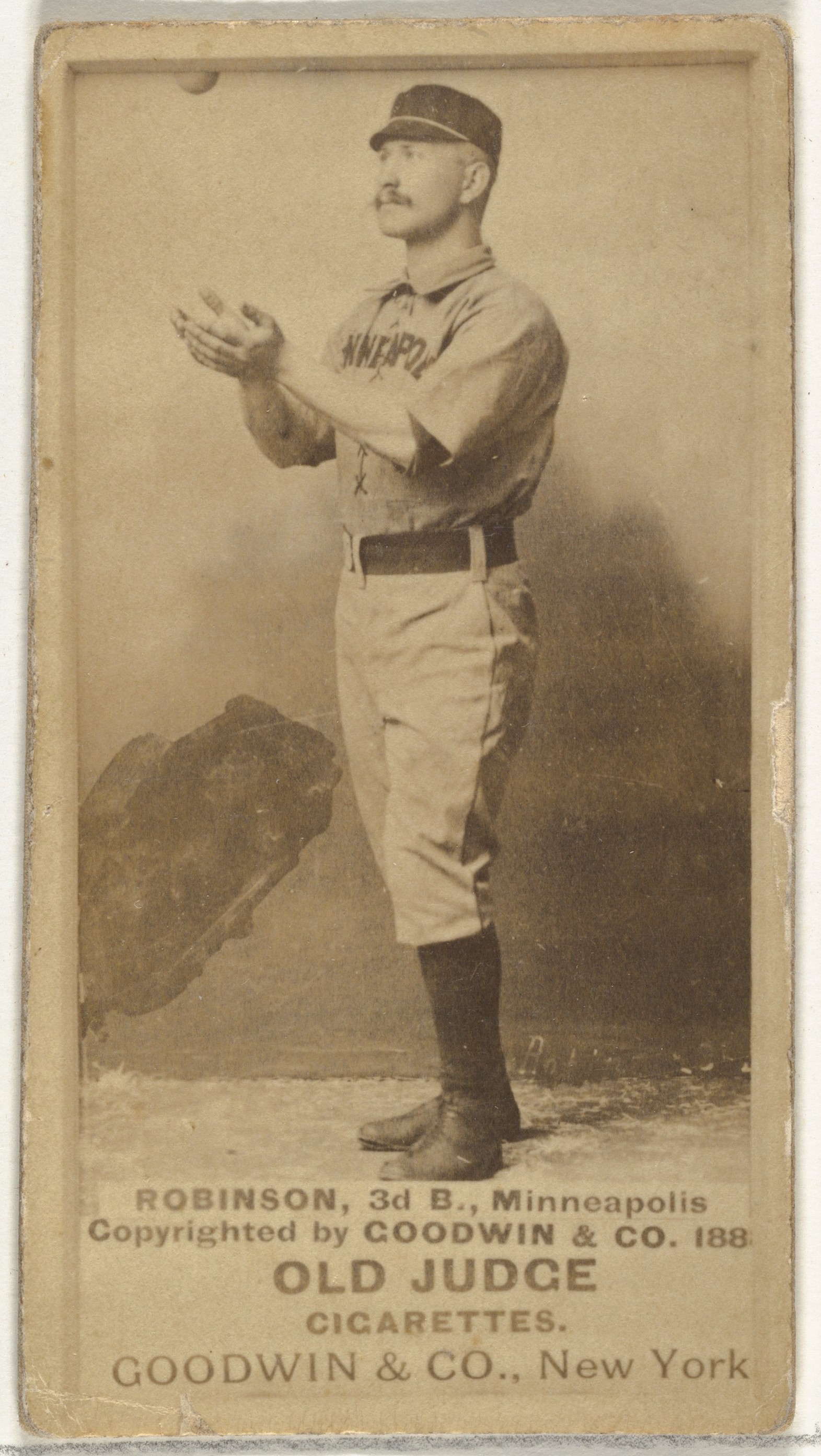 Goodwin & Company, Myers C. Robinson, 3rd Base, Minneapolis, from the Old Judge series (N172) for Old Judge Cigarettes