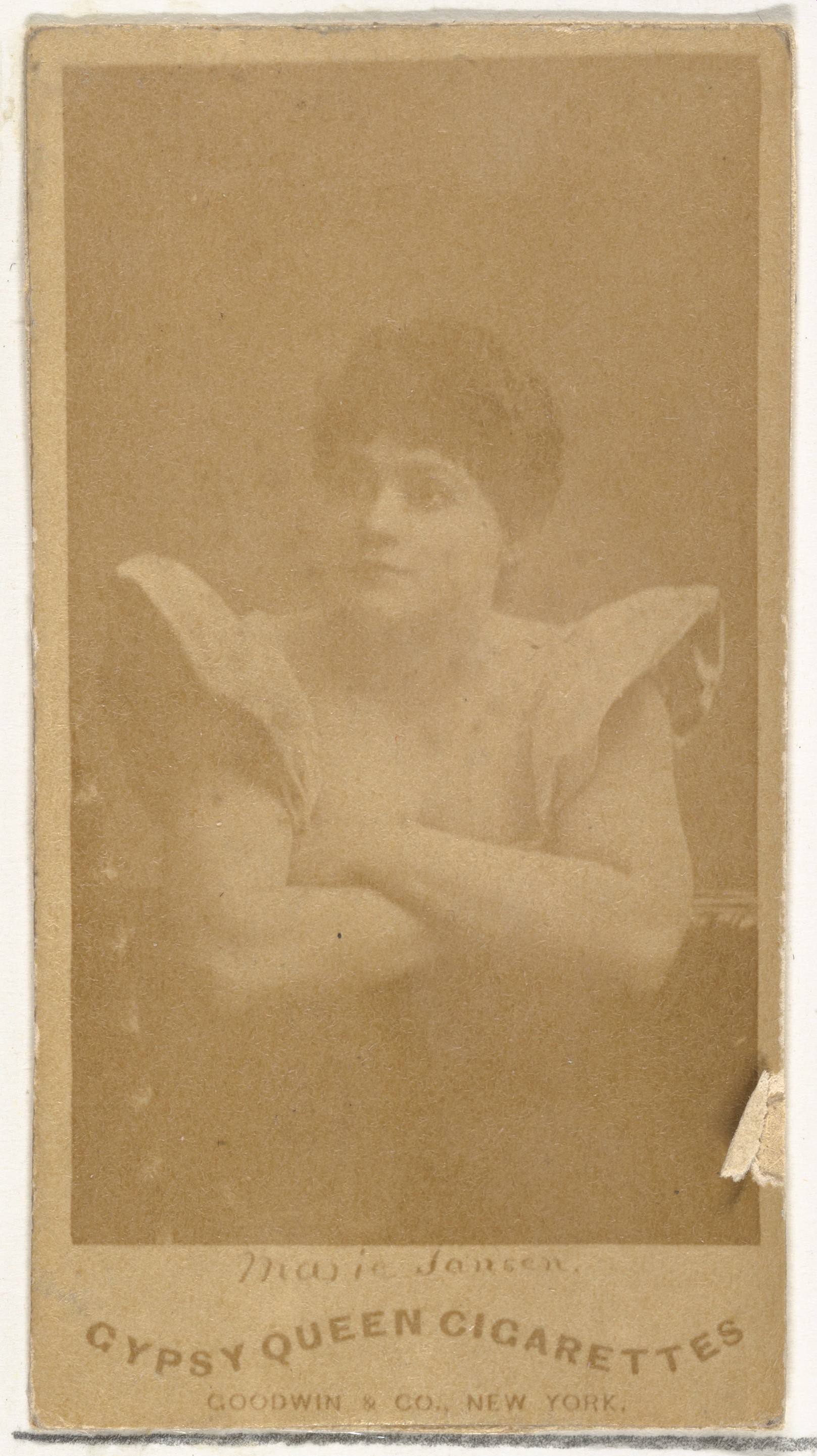 Marie Jansen, from the Actors and Actresses series (N171) for Gypsy Queen Cigarettes