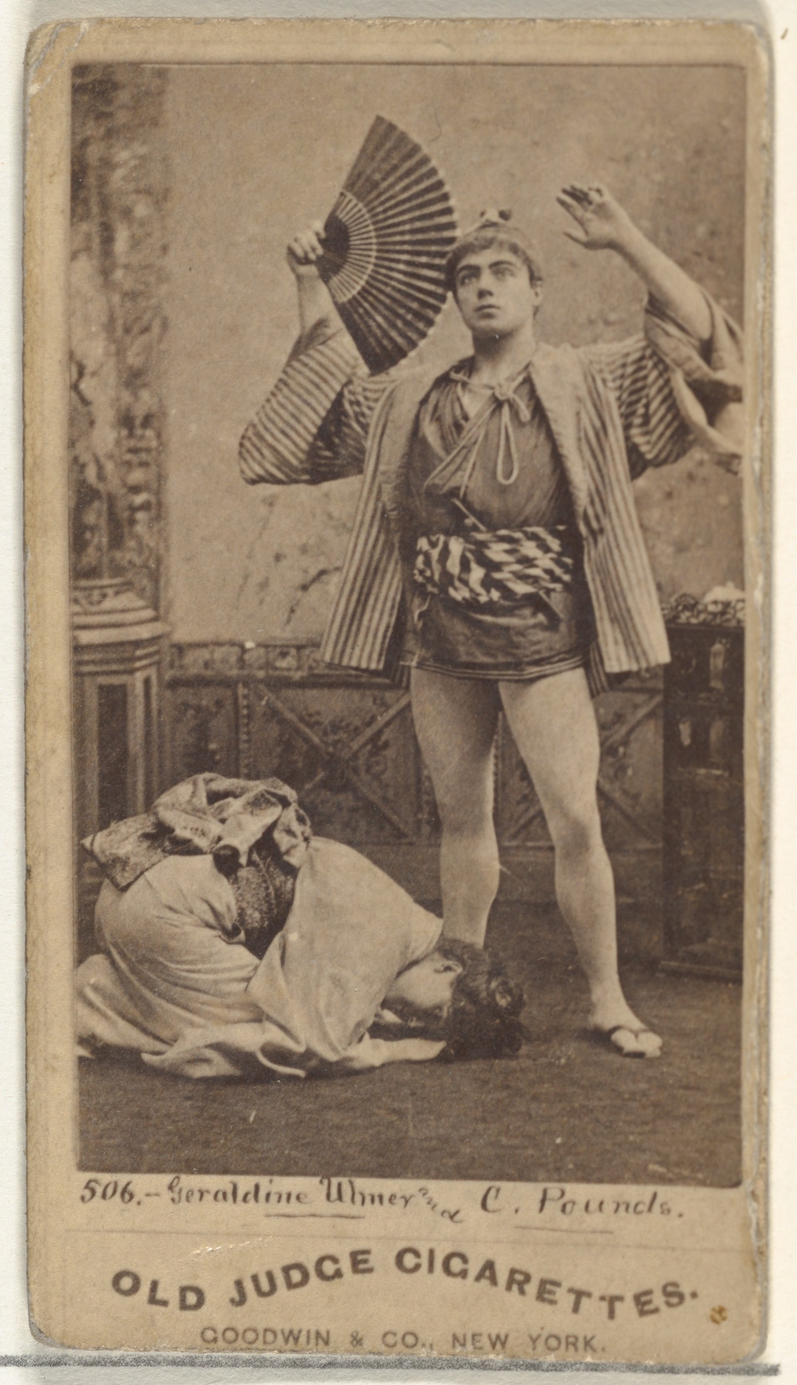Geraldine Uhner and C. Pounds, from the Actors and Actresses series (N171) for Old Judge Cigarettes