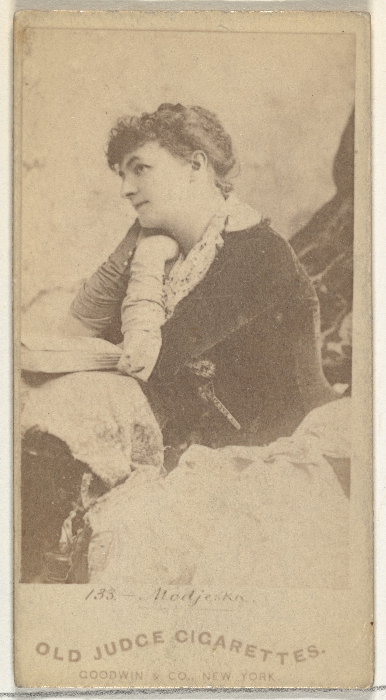 Goodwin & Company, Modjeska, from the Actors and Actresses series (N171) for Old Judge Cigarettes