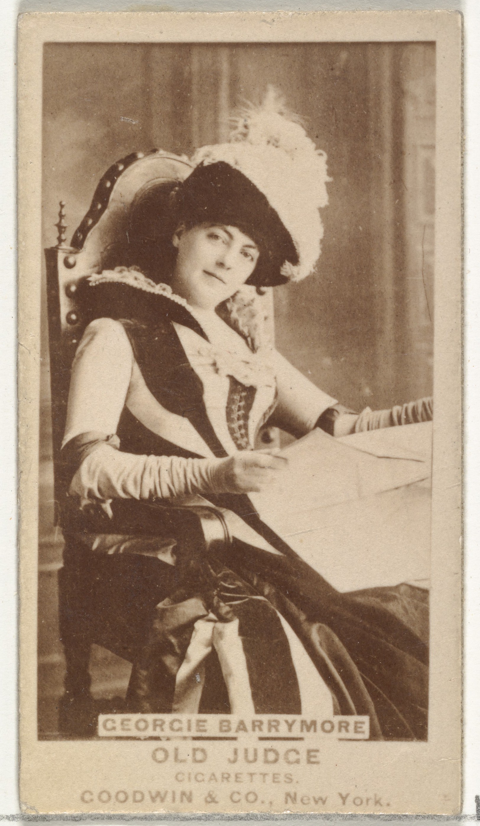 Goodwin & Company, Georgie Barrymore, from the Actors and Actresses series (N171) for Old Judge Cigarettes