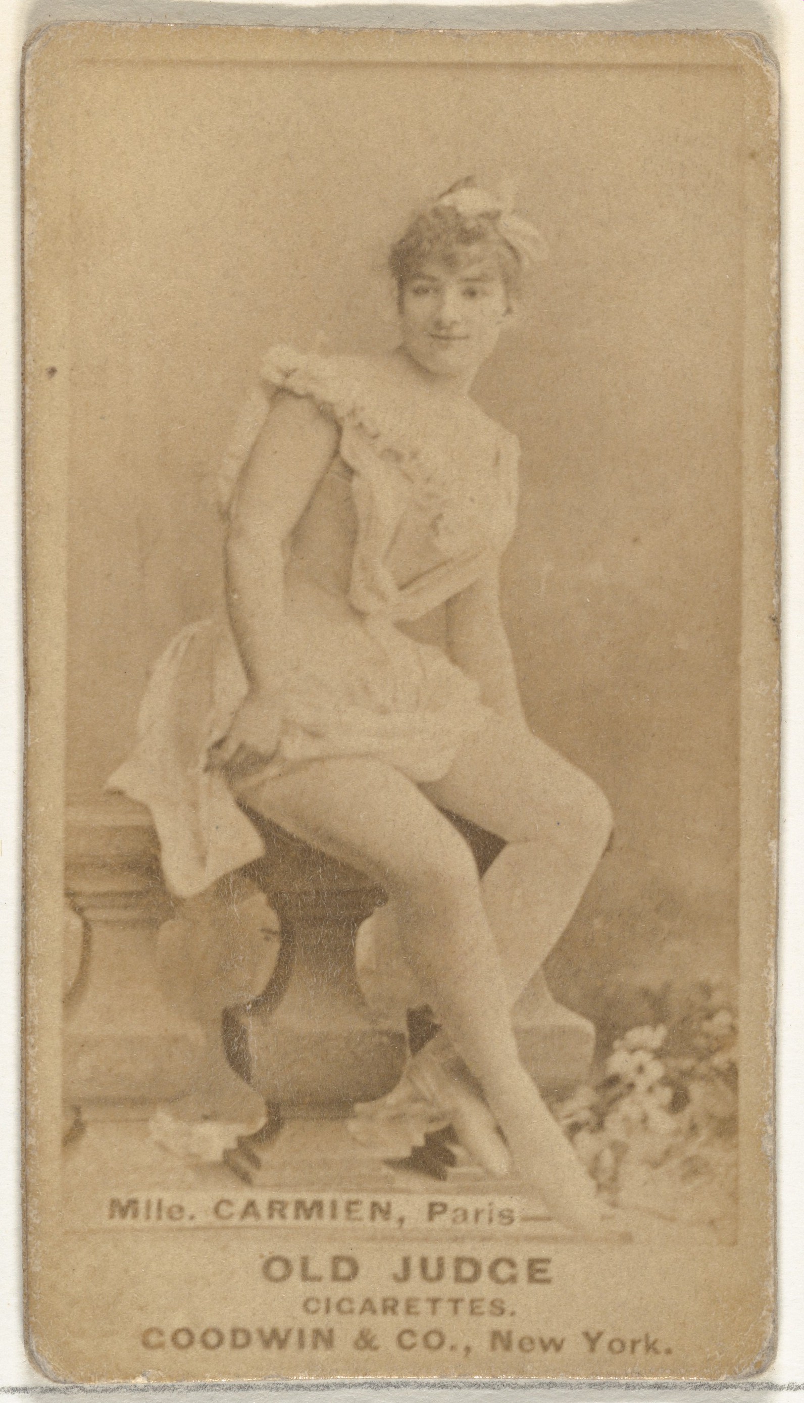 Goodwin & Company, Mlle. Carmen, Paris, from the Actors and Actresses series (N171) for Old Judge Cigarettes