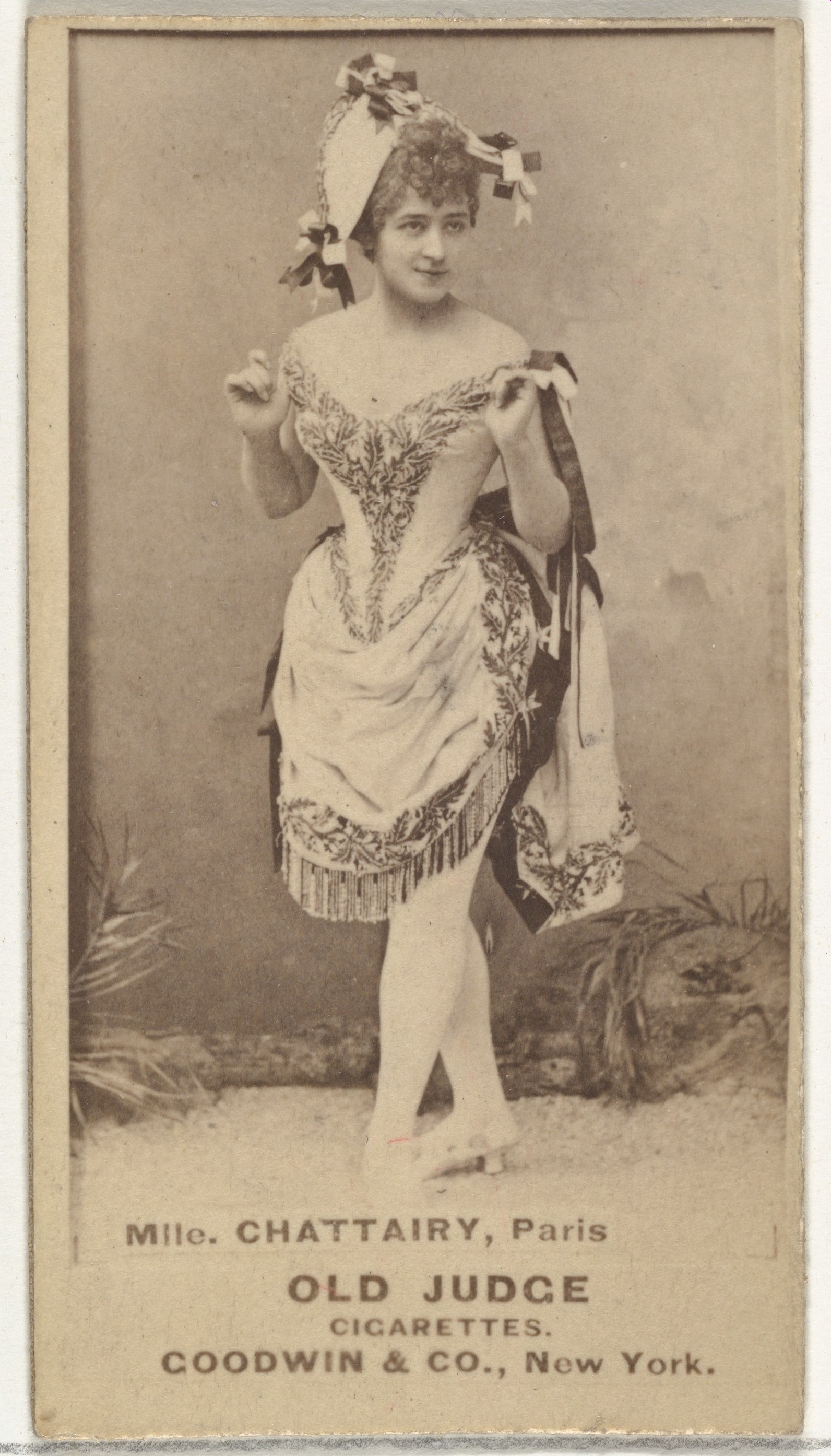 Mlle. Chattairy, Paris, from the Actors and Actresses series (N171) for Old Judge Cigarettes