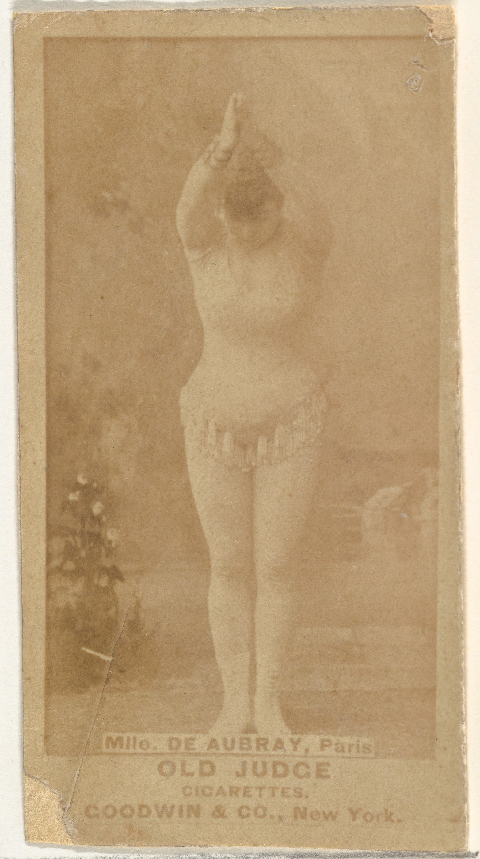Goodwin & Company, Mlle. De Aubray, Paris, from the Actors and Actresses series (N171) for Old Judge Cigarettes