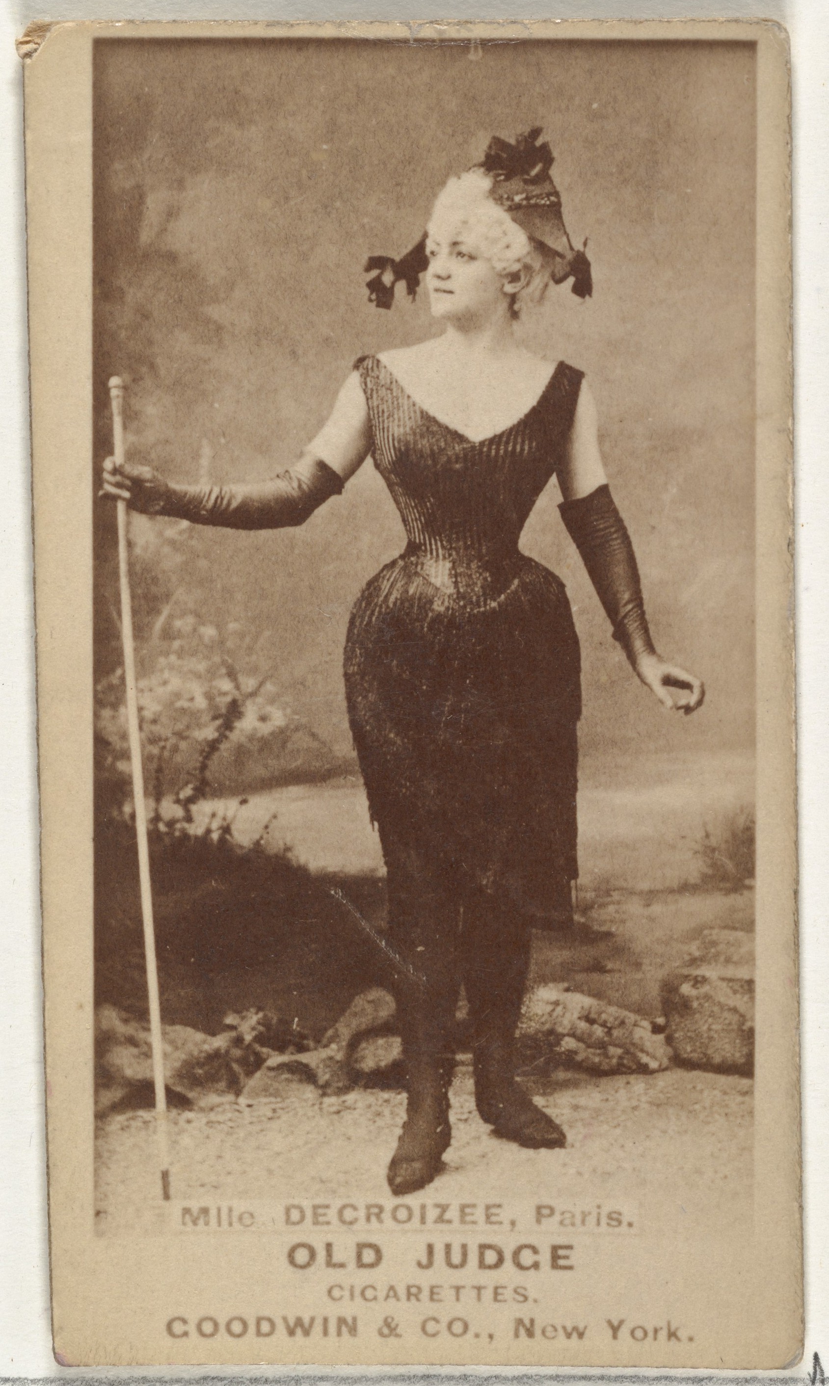 Mlle. Decroizee, Paris, from the Actors and Actresses series (N171) for Old Judge Cigarettes