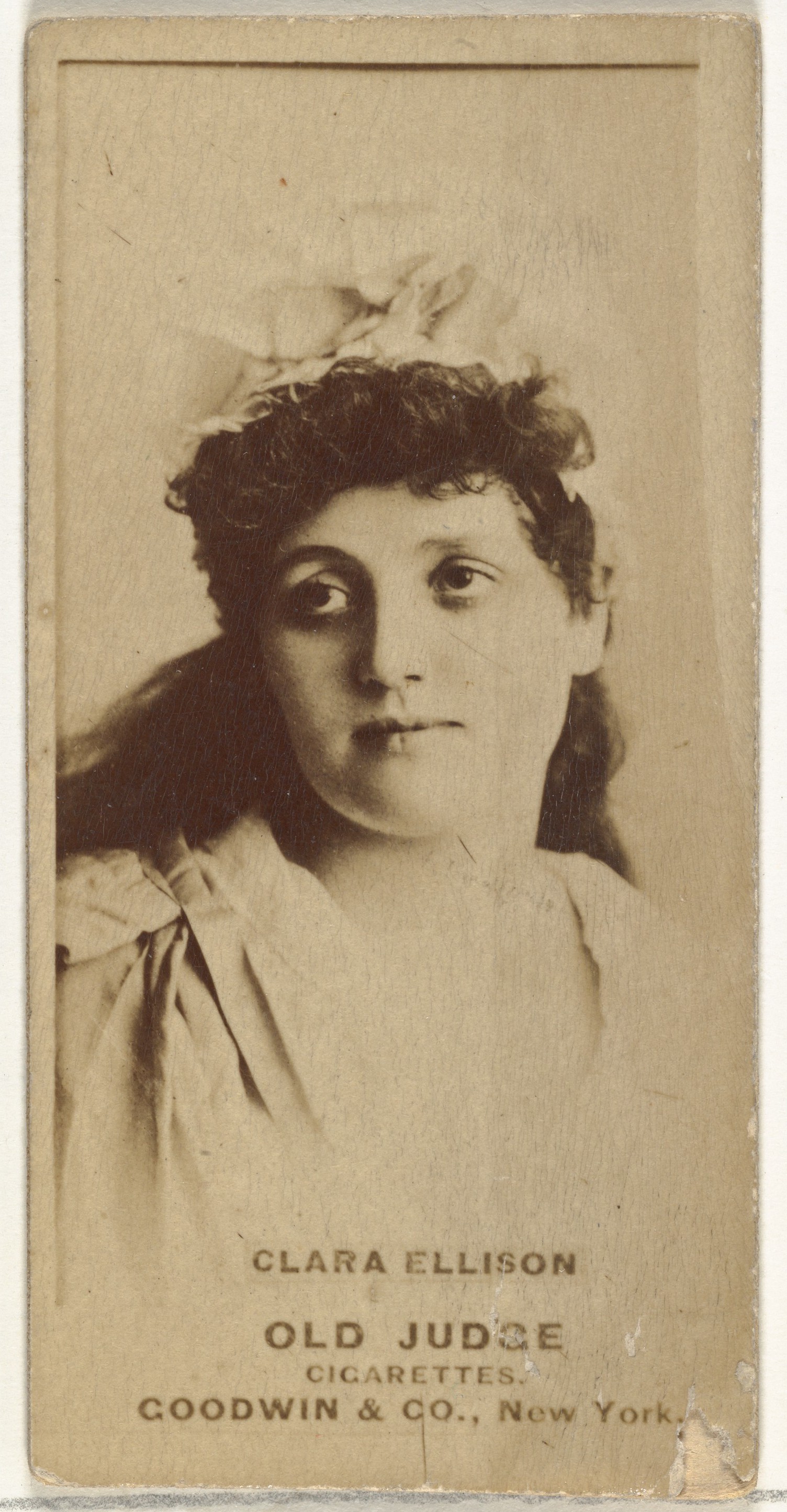 Clara Ellison, from the Actors and Actresses series (N171) for Old Judge Cigarettes