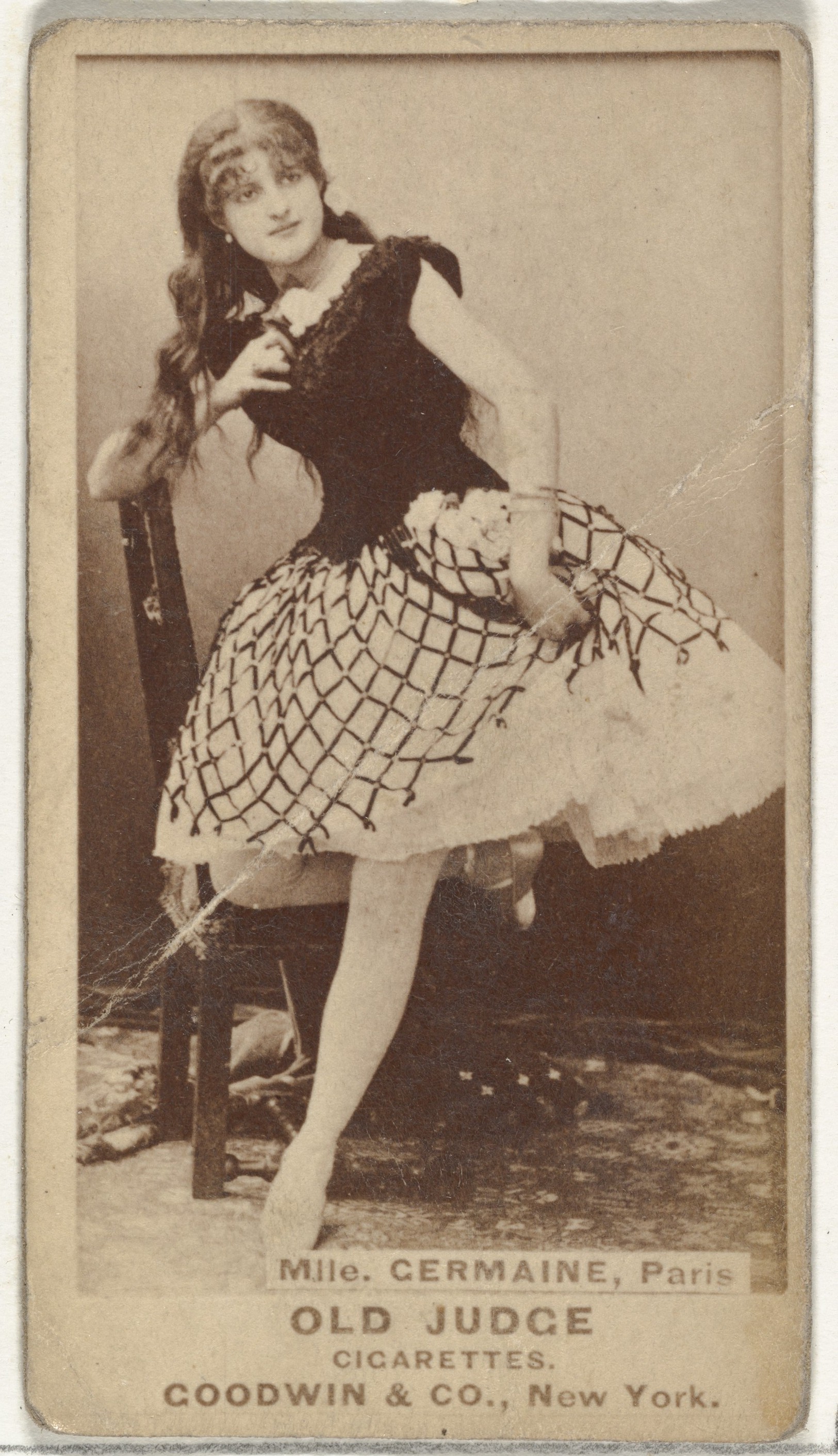 Mlle. Germaine, Paris, from the Actors and Actresses series (N171) for Old Judge Cigarettes