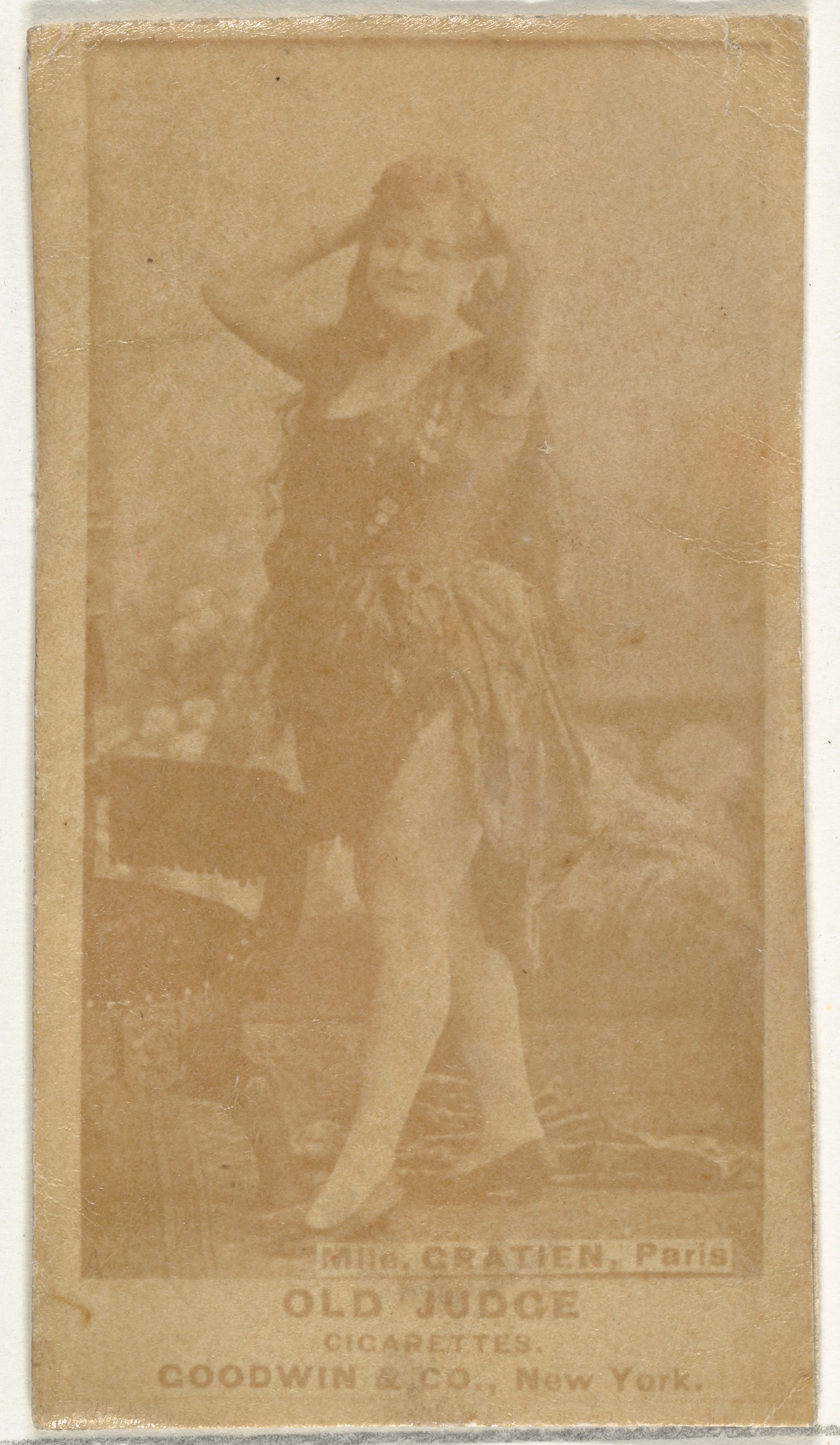 Mlle. Gratien, Paris, from the Actors and Actresses series (N171) for Old Judge Cigarettes