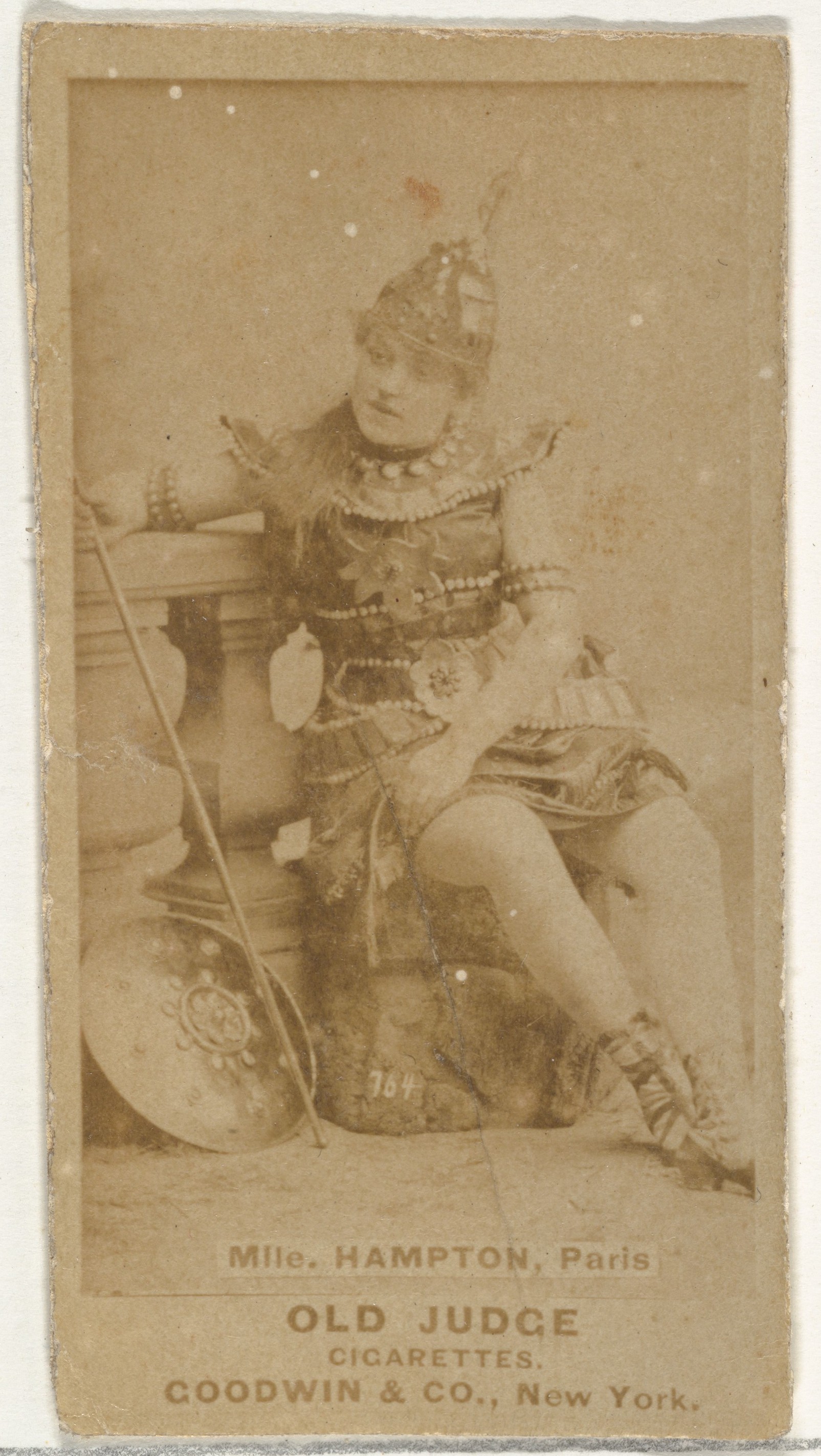 Goodwin & Company, Mlle. Hampton, Paris, from the Actors and Actresses series (N171) for Old Judge Cigarettes